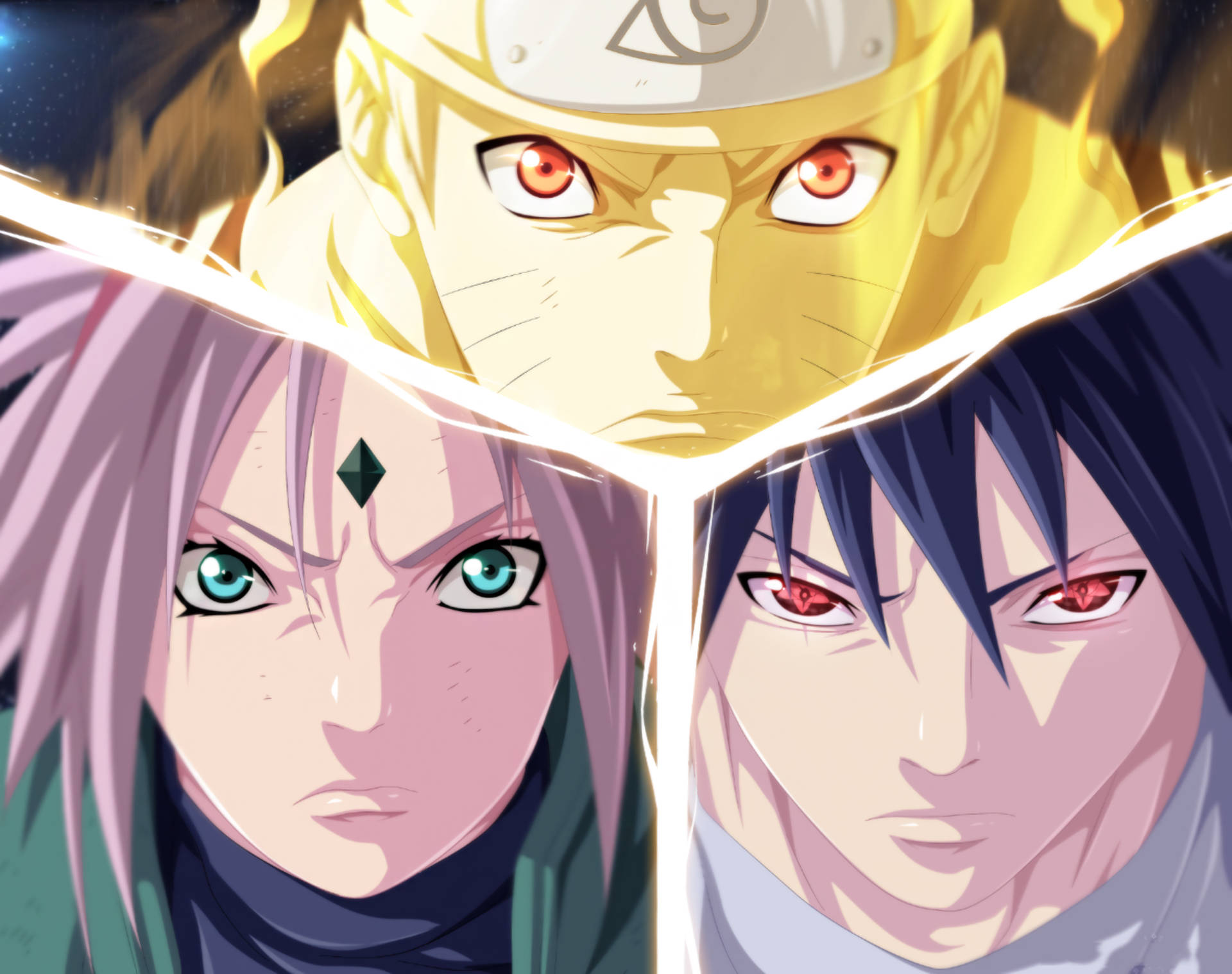 Sakura, Naruto y Sasuke del Equipo 7 Fondos de pantalla