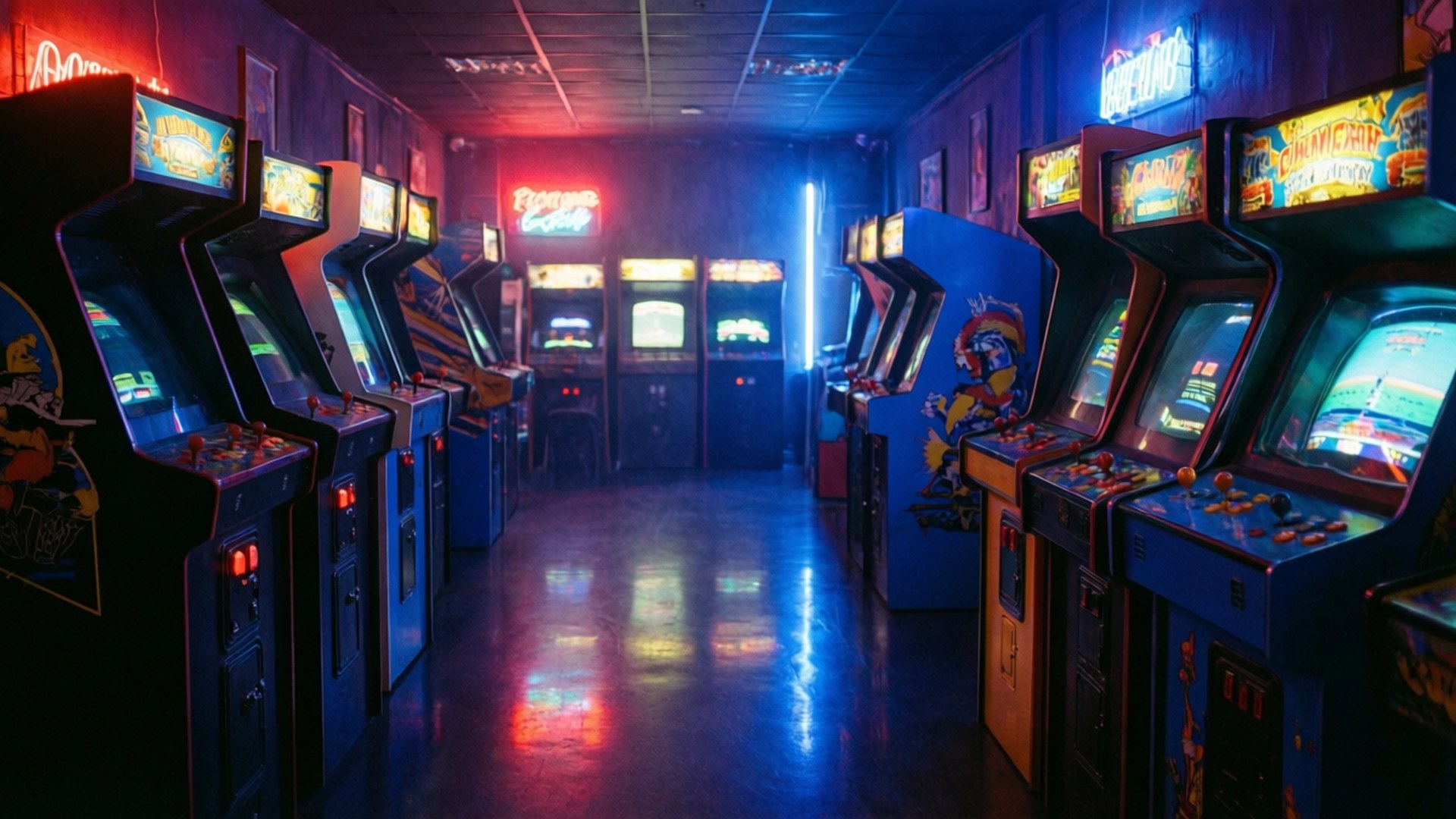 Sala de Arcade Neón Fondos de pantalla