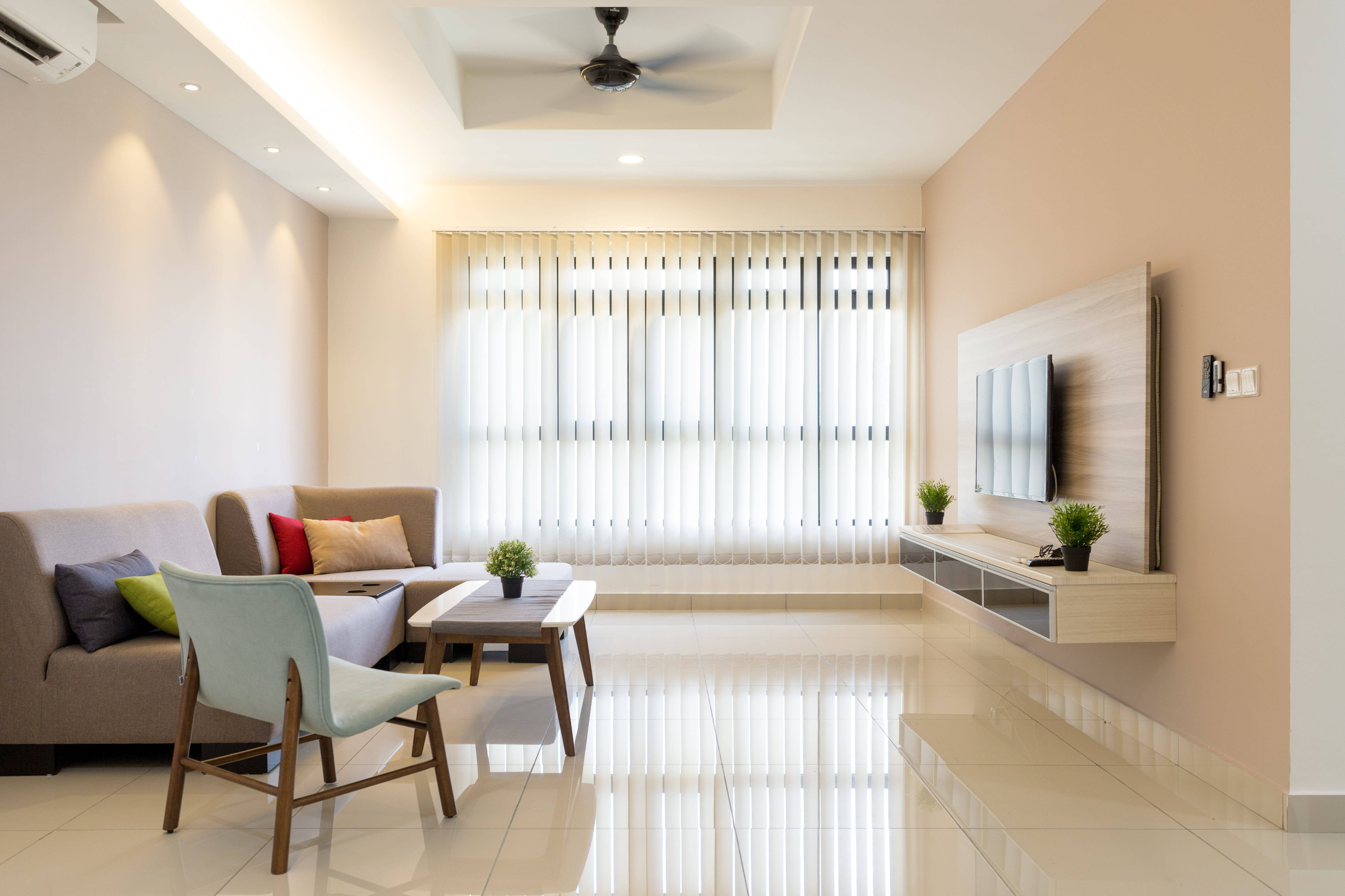 Sala de Estar Moderna con Estética Cautivadora Fondos de pantalla