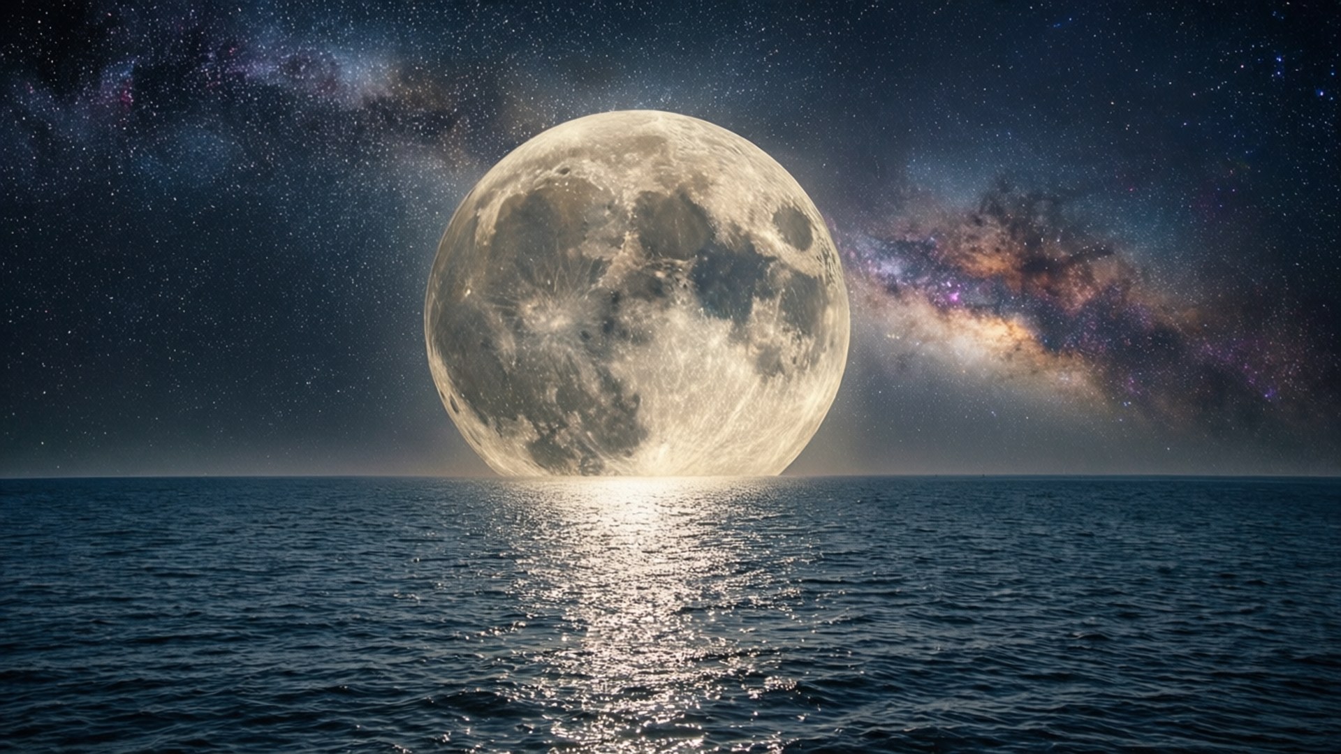 Salida de la Luna Oceánica Fondos de pantalla