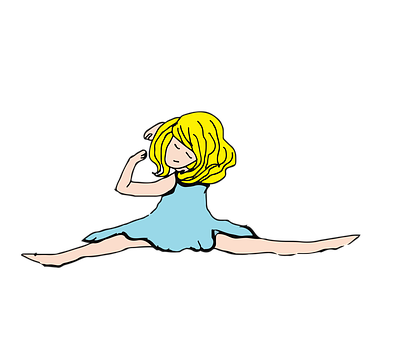 Salto Dividido de Chica de Dibujos Animados Fondos de pantalla