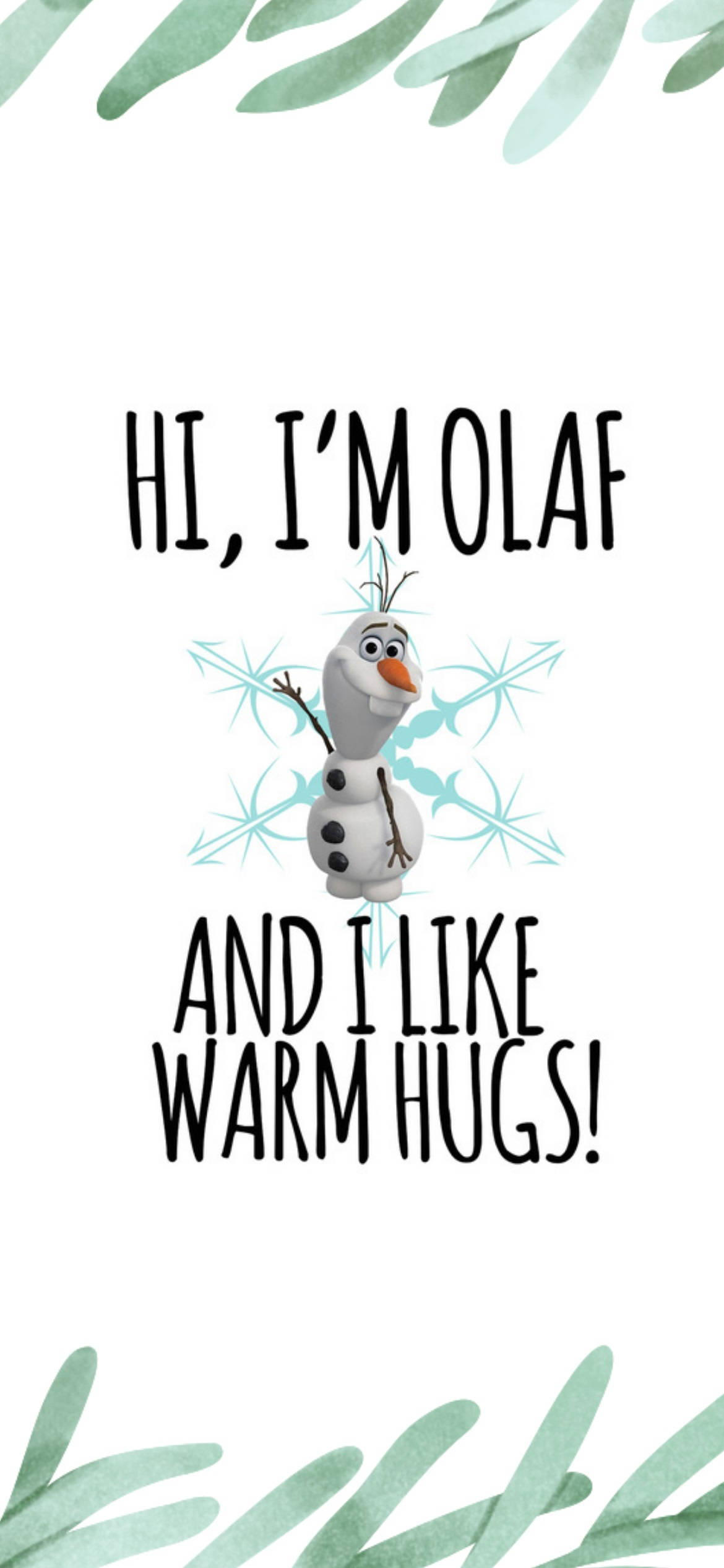 Saludo de Olaf con Eslogan Fondos de pantalla