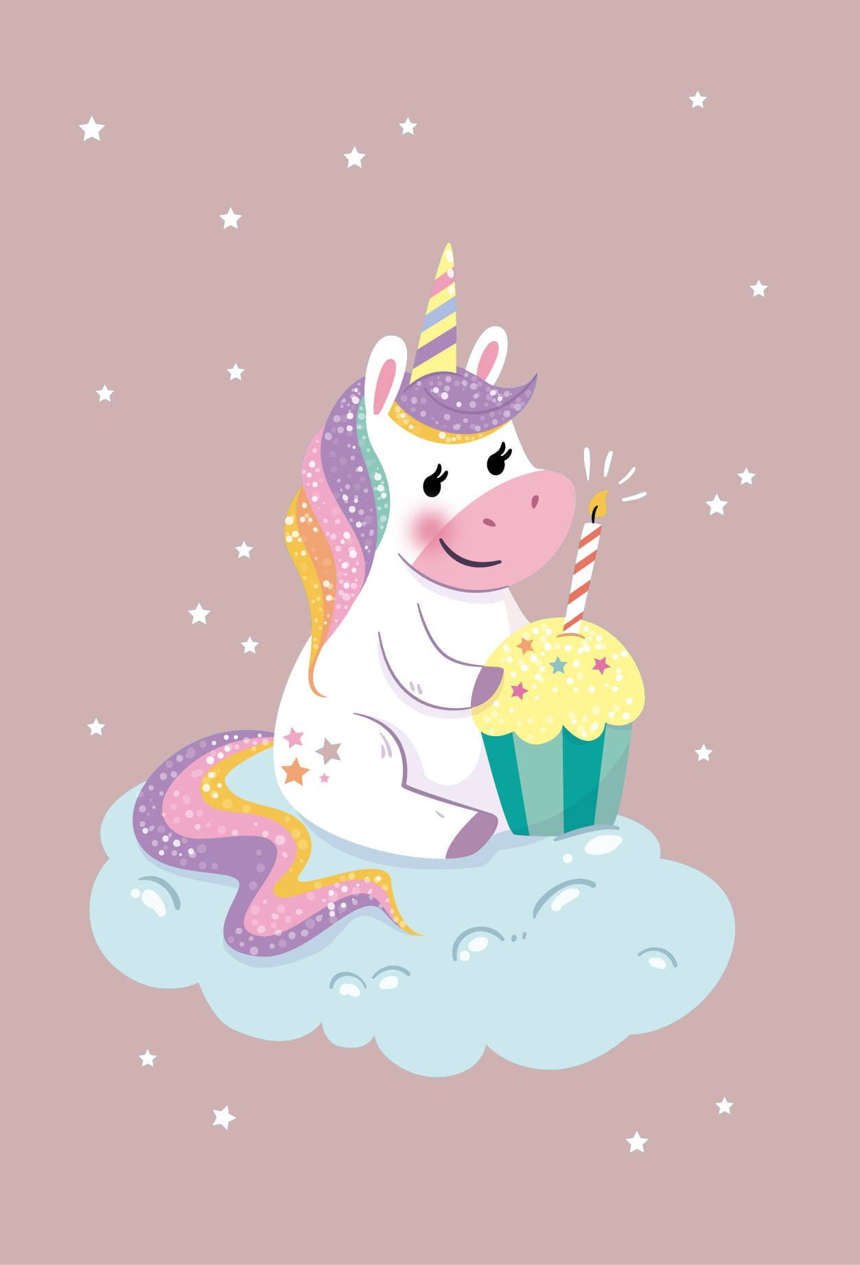 Saludo de un Unicornio para mi Cumpleaños Fondos de pantalla