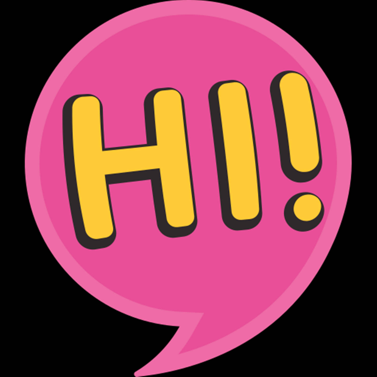 Saludo Hola en Globo de Diálogo Rosa Fondos de pantalla