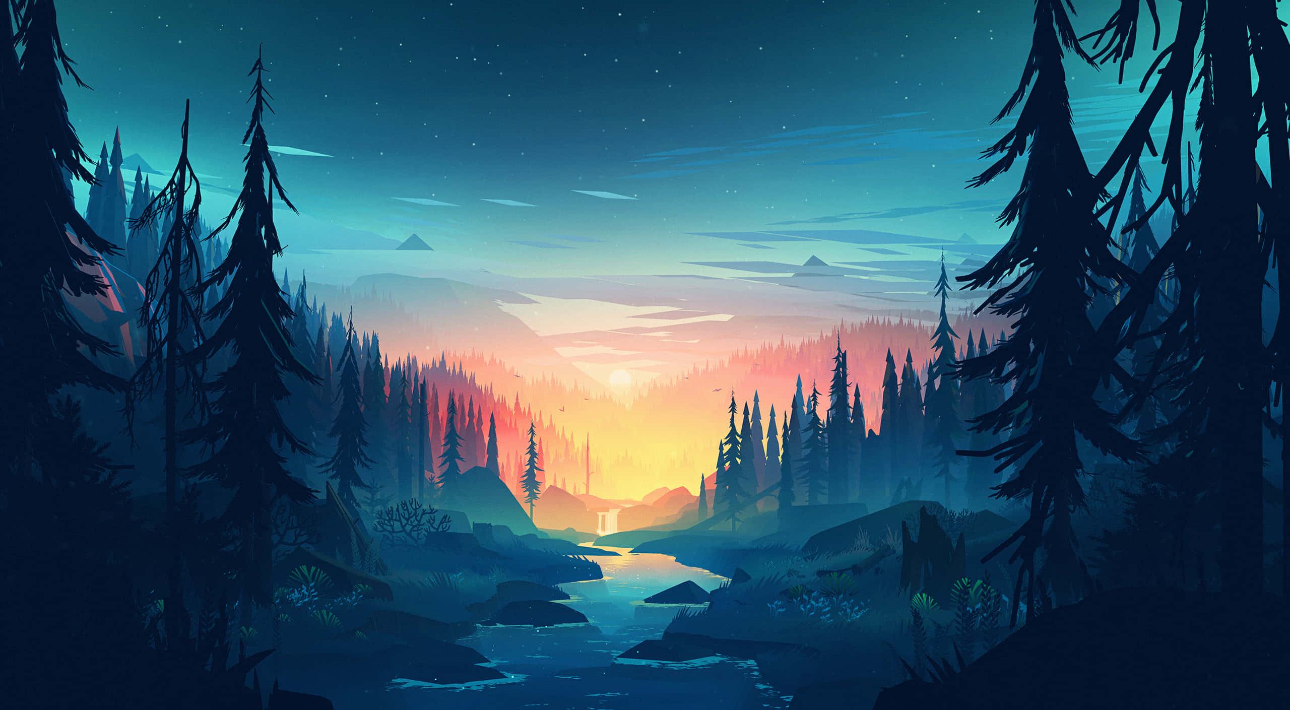Samsung Dex con un atardecer cálido Fondos de pantalla