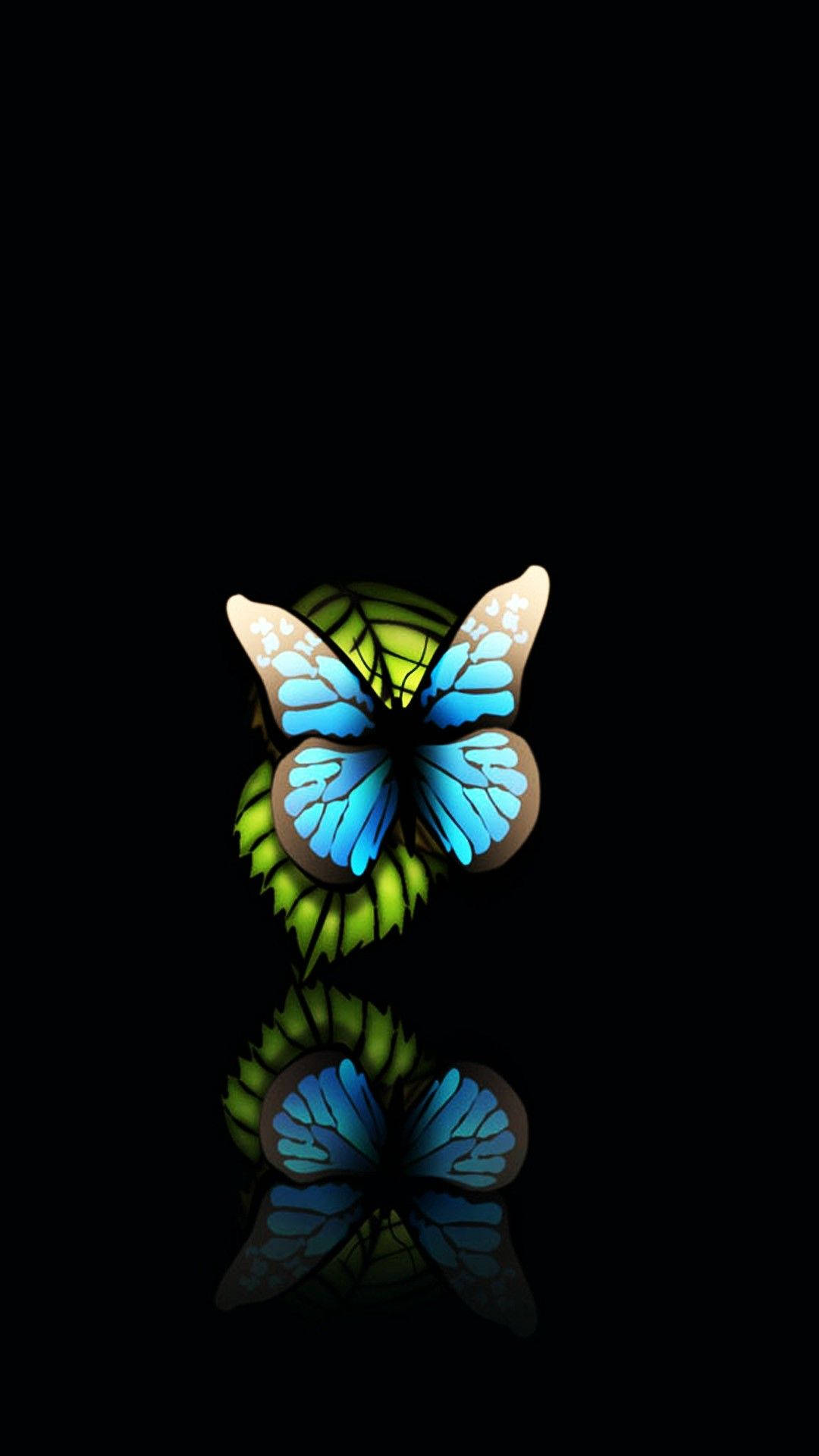 Samsung Galaxy 4K Mariposa Azul Fondos de pantalla
