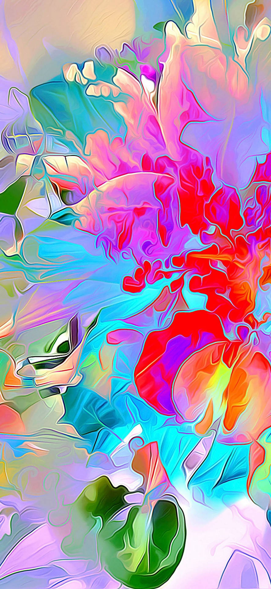 Fondo de pantalla de mosaico floral para Samsung Galaxy S22