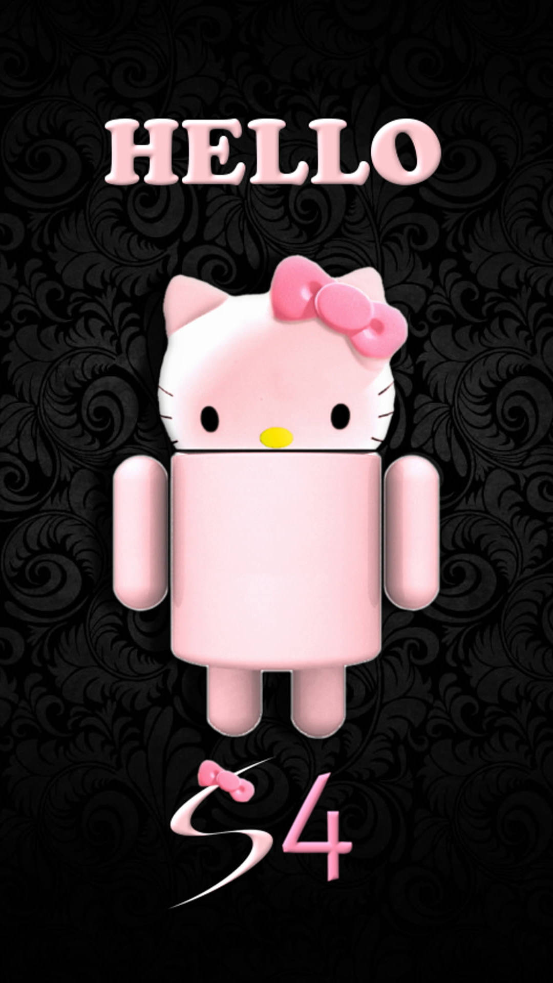 Samsung Galaxy S4 Negro Hello Kitty Fondos de pantalla