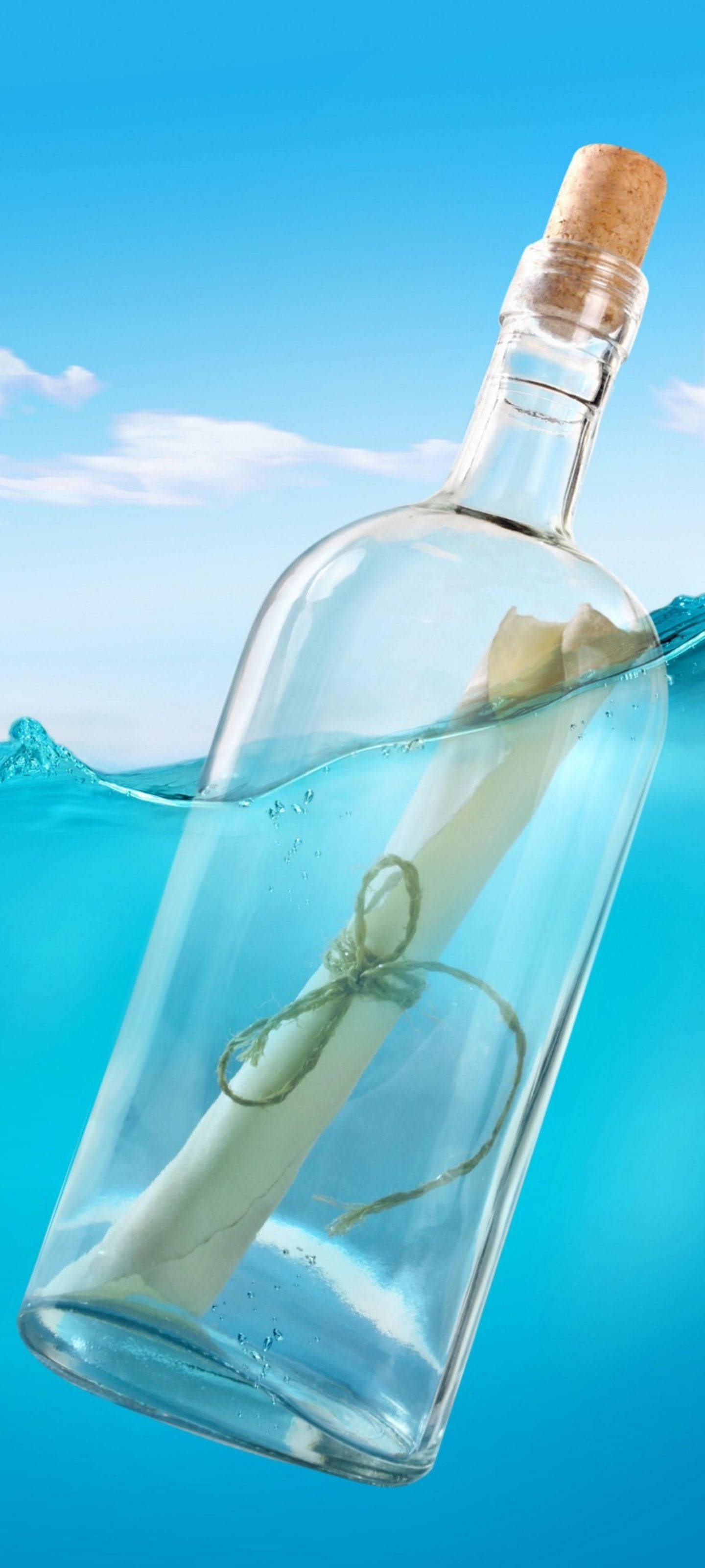 Samsung S21 Ultra Botella con Mensaje Fondos de pantalla