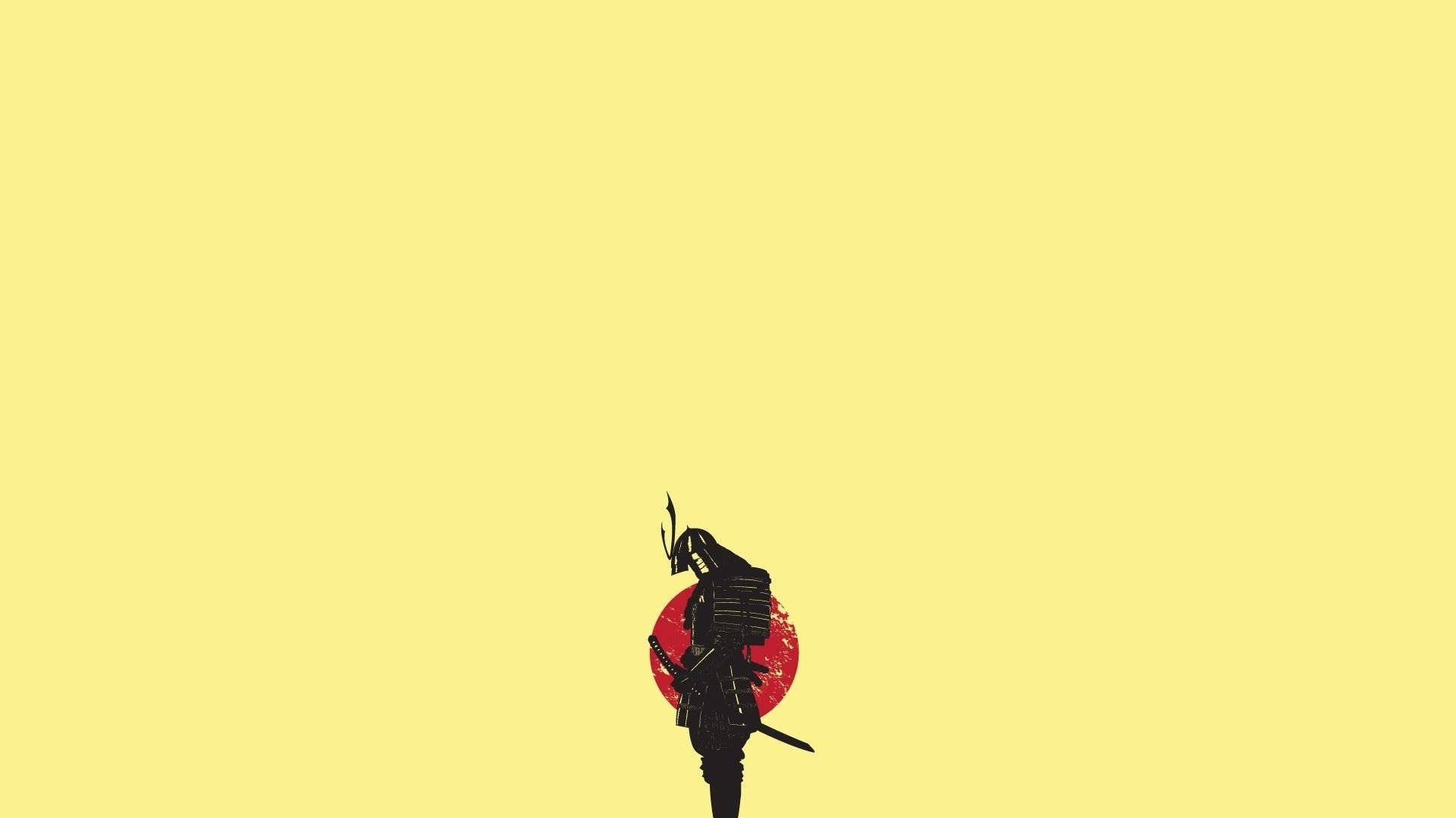 Samurái Japonés Amarillo Pastel Fondos de pantalla
