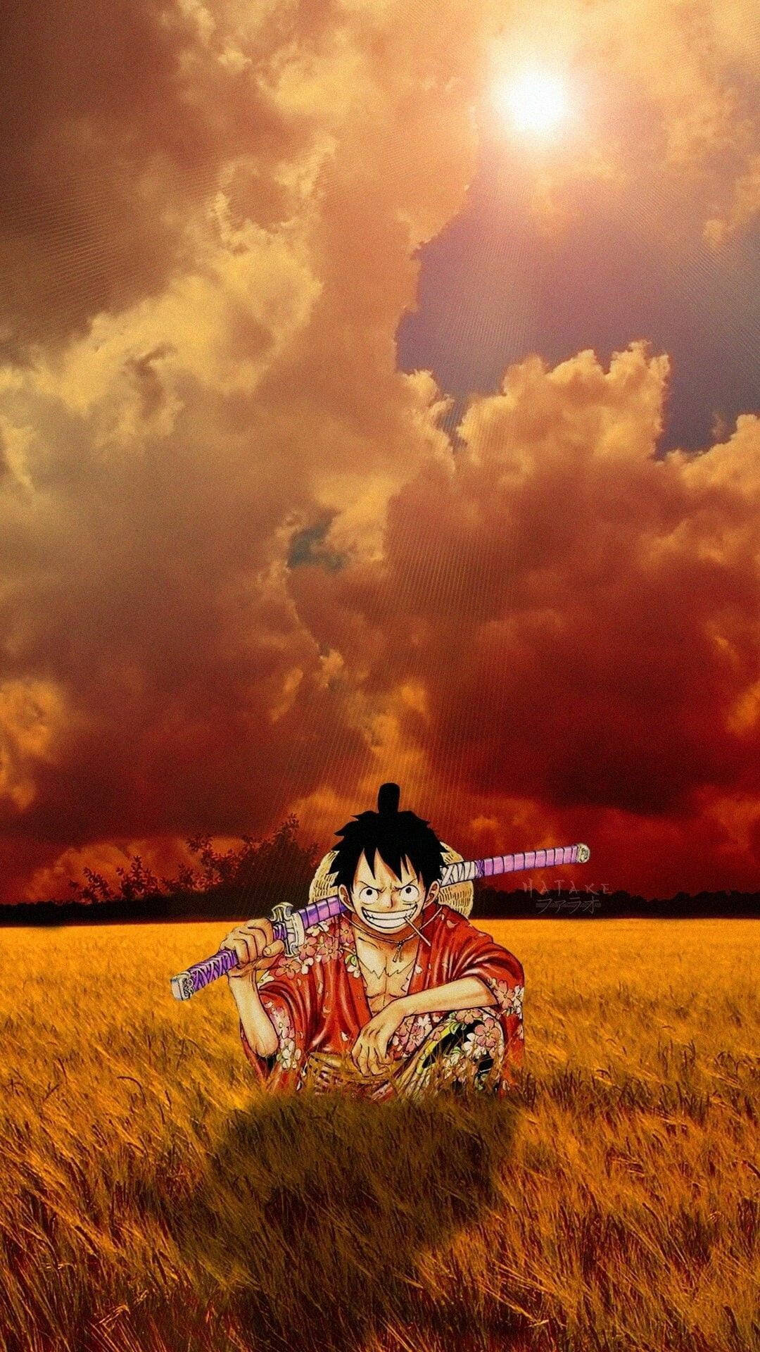 Samurái Mugiwara Luffy Sonriente Fondos de pantalla