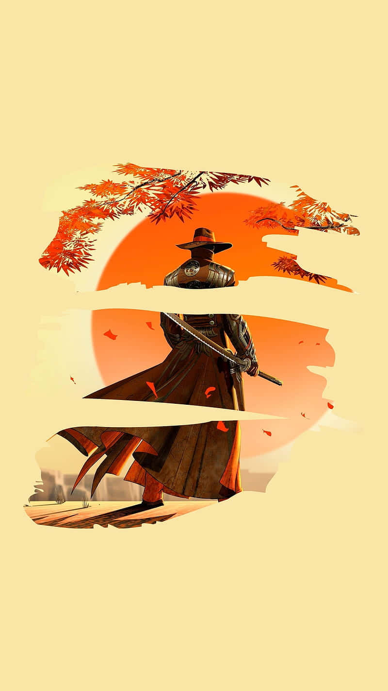 Samurai Vaquero Estética Anime Atardecer Fondos de pantalla