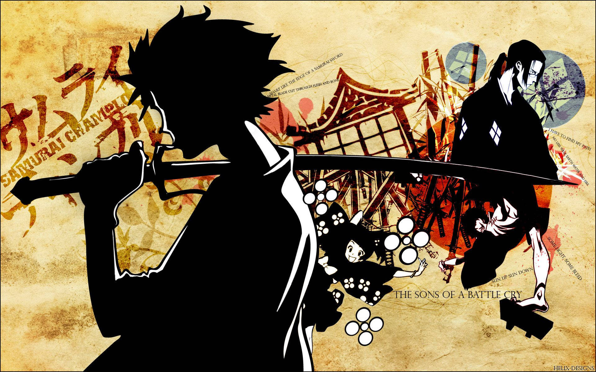 Samuráis japoneses rivales Fondos de pantalla