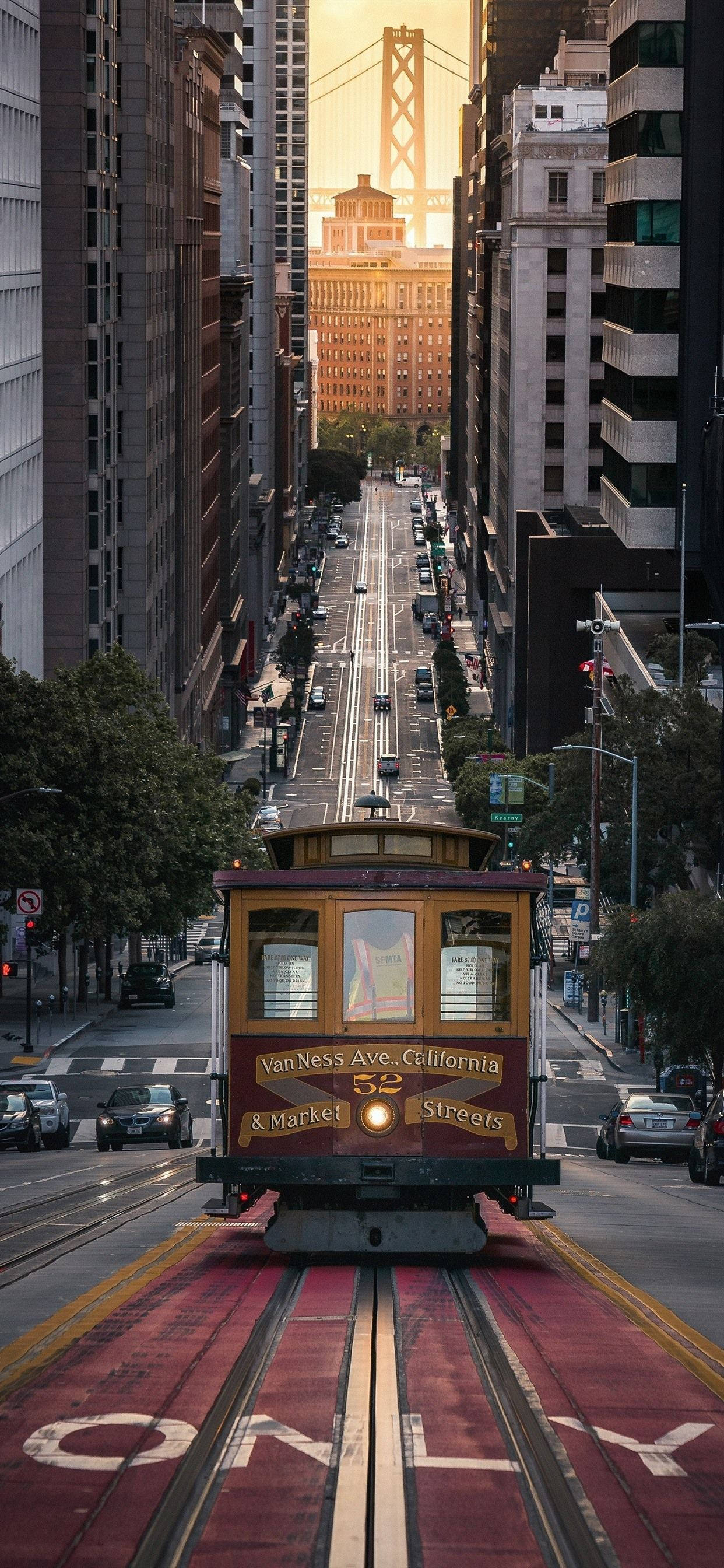 San Francisco teléfono teleférico atardecer Fondos de pantalla