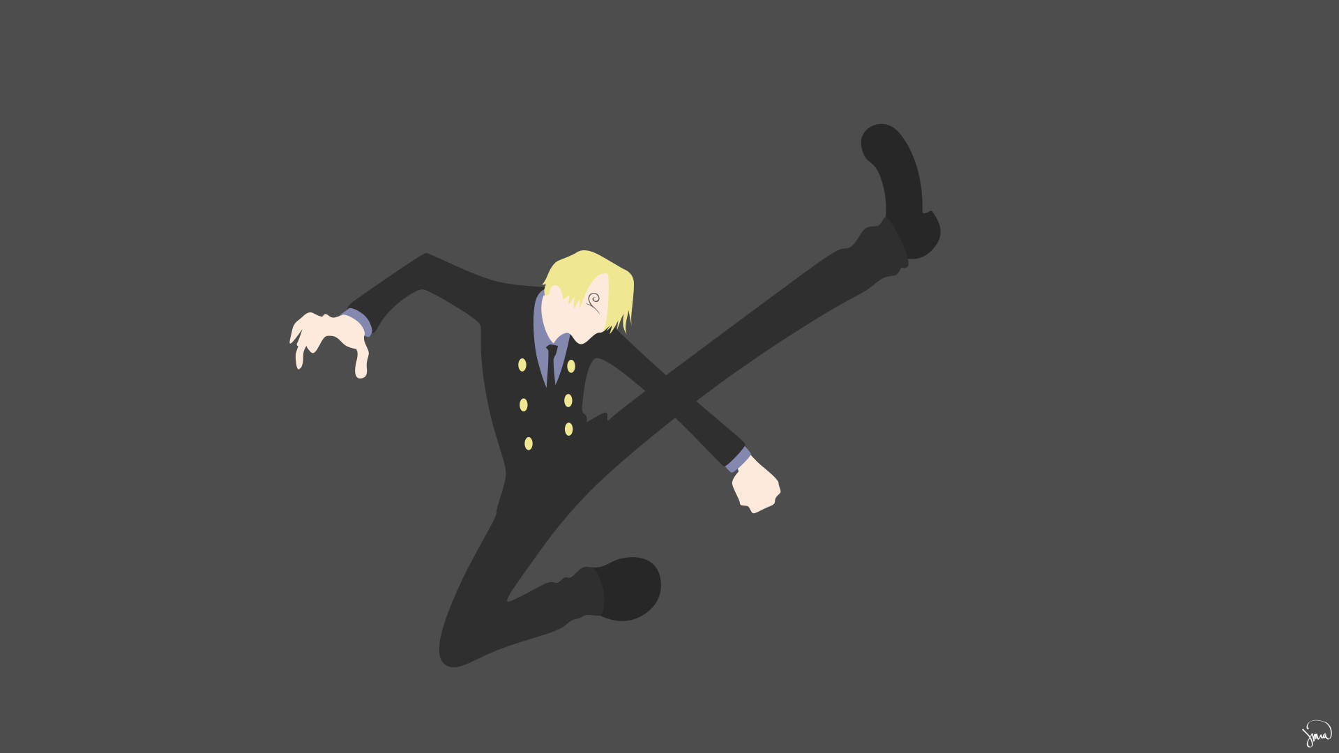 Fondo de pantalla minimalista de Sanji Vinsmoke de One Piece