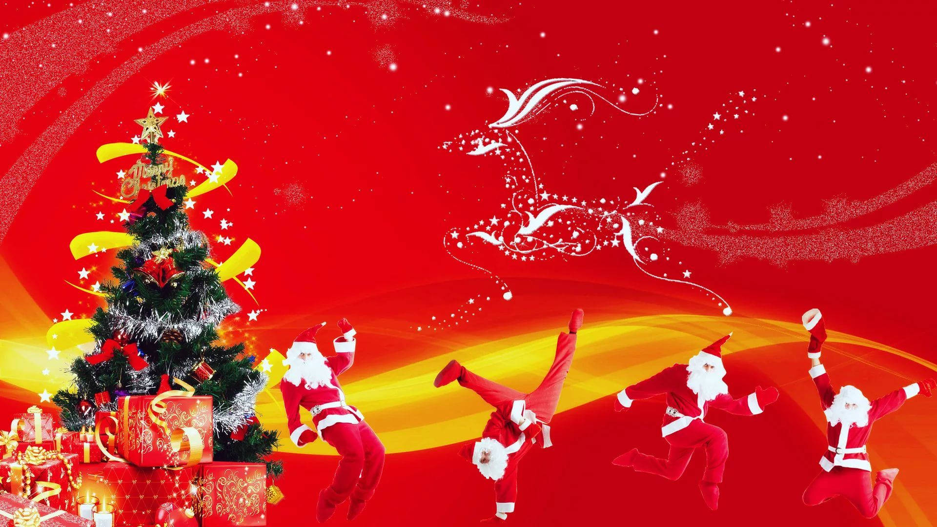 Santa Claus Bailando Navidad Divertida Fondos de pantalla