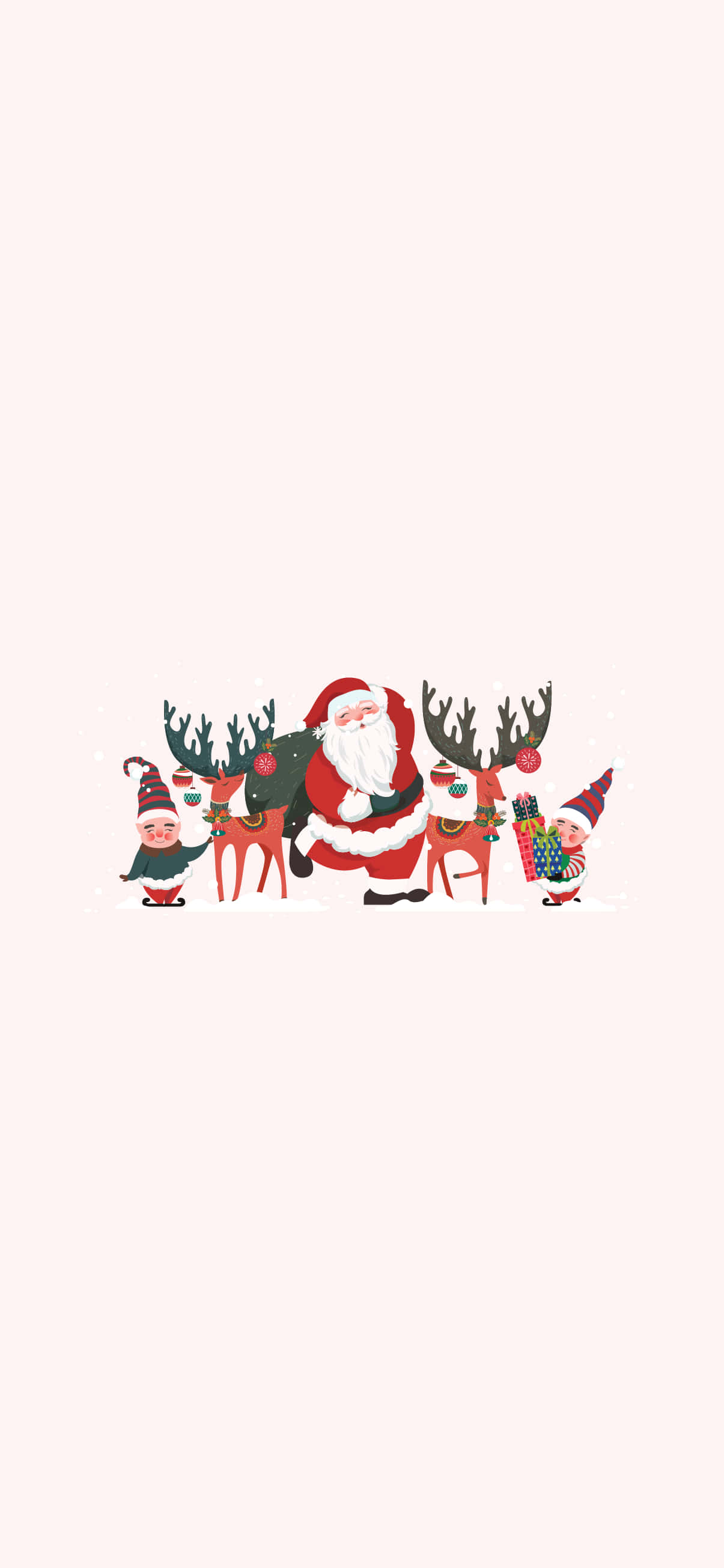 Santa Claus estético navideño simple y lindo Fondos de pantalla