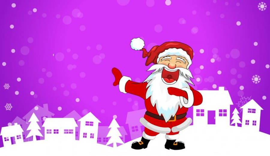 Santa Claus Gracioso de Navidad en Dibujo Animado Fondos de pantalla
