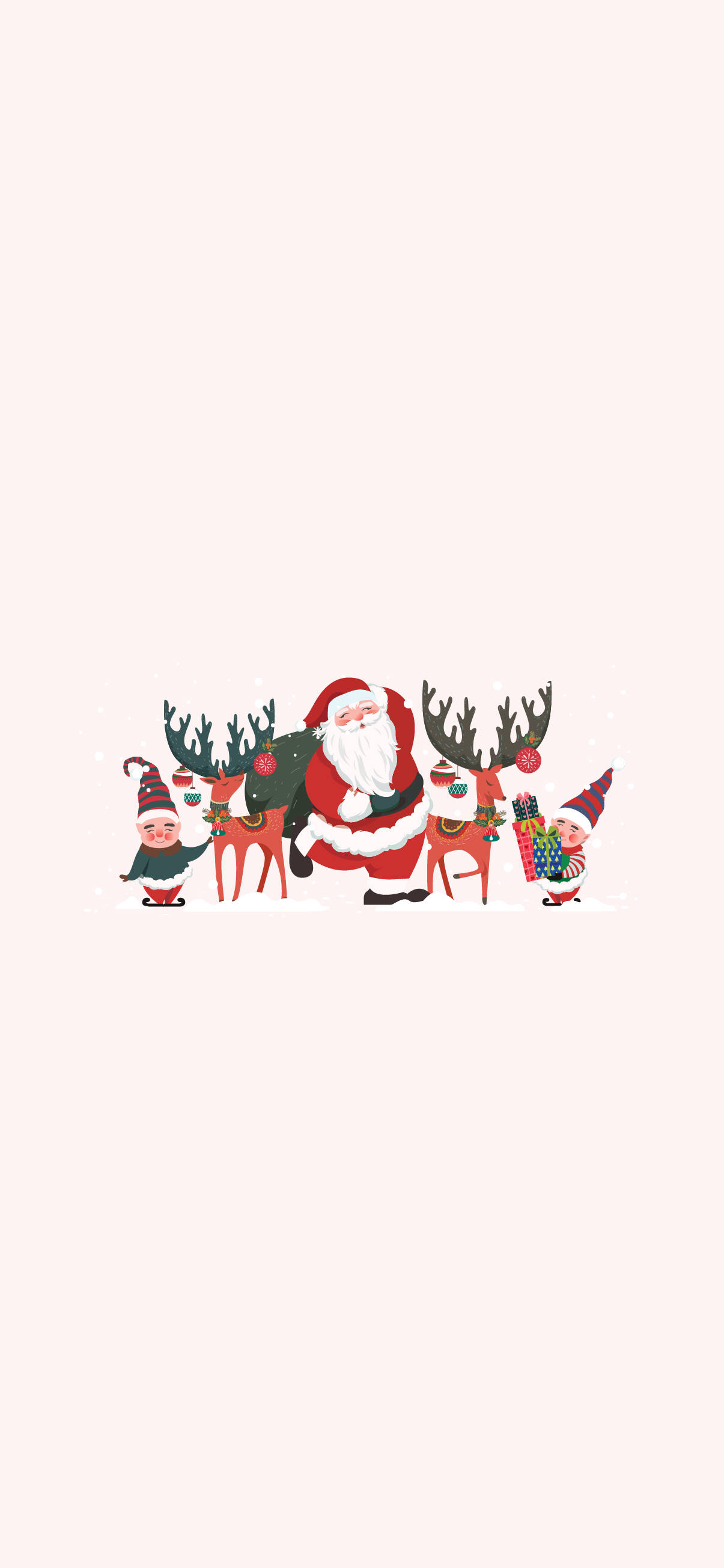 Santa Claus y elfos en Navidad simple Fondos de pantalla