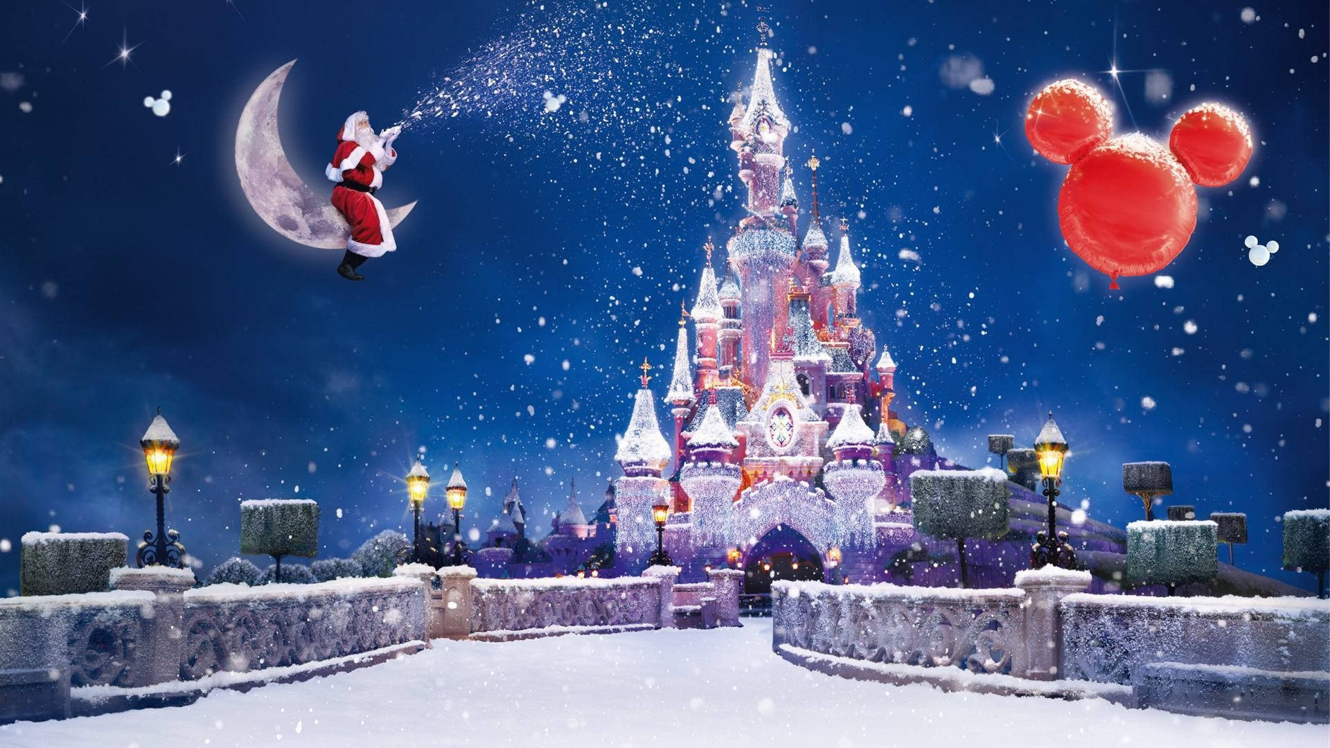 Santa y el Castillo de Disney Fondos de pantalla