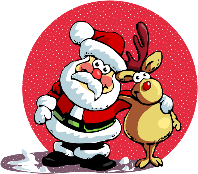 Santa y Reno Caricatura Fondos de pantalla