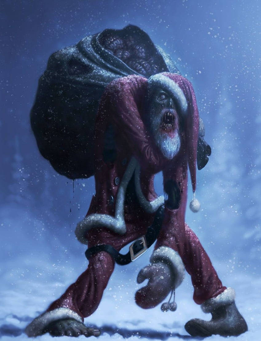 Santa Zombie Viajando para una Navidad Espeluznante Fondos de pantalla