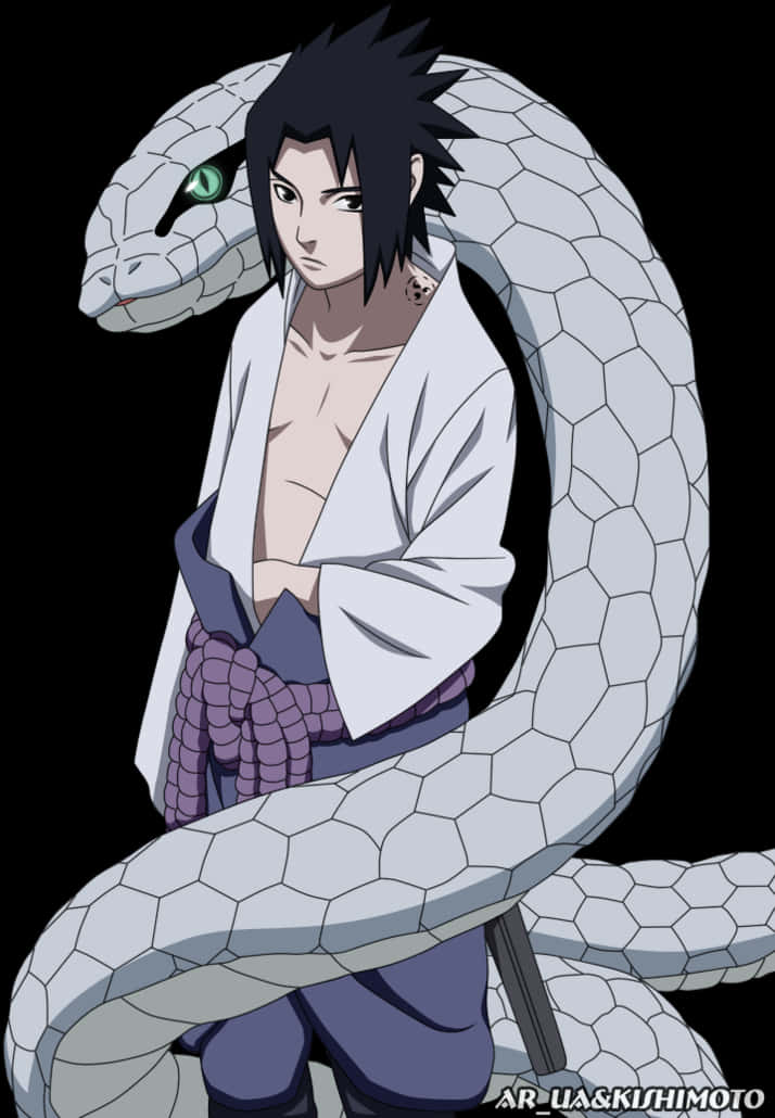 Sasuke con serpiente gigante Fondos de pantalla
