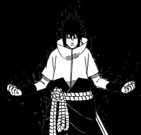 Sasuke Meditando en la Oscuridad Fondos de pantalla