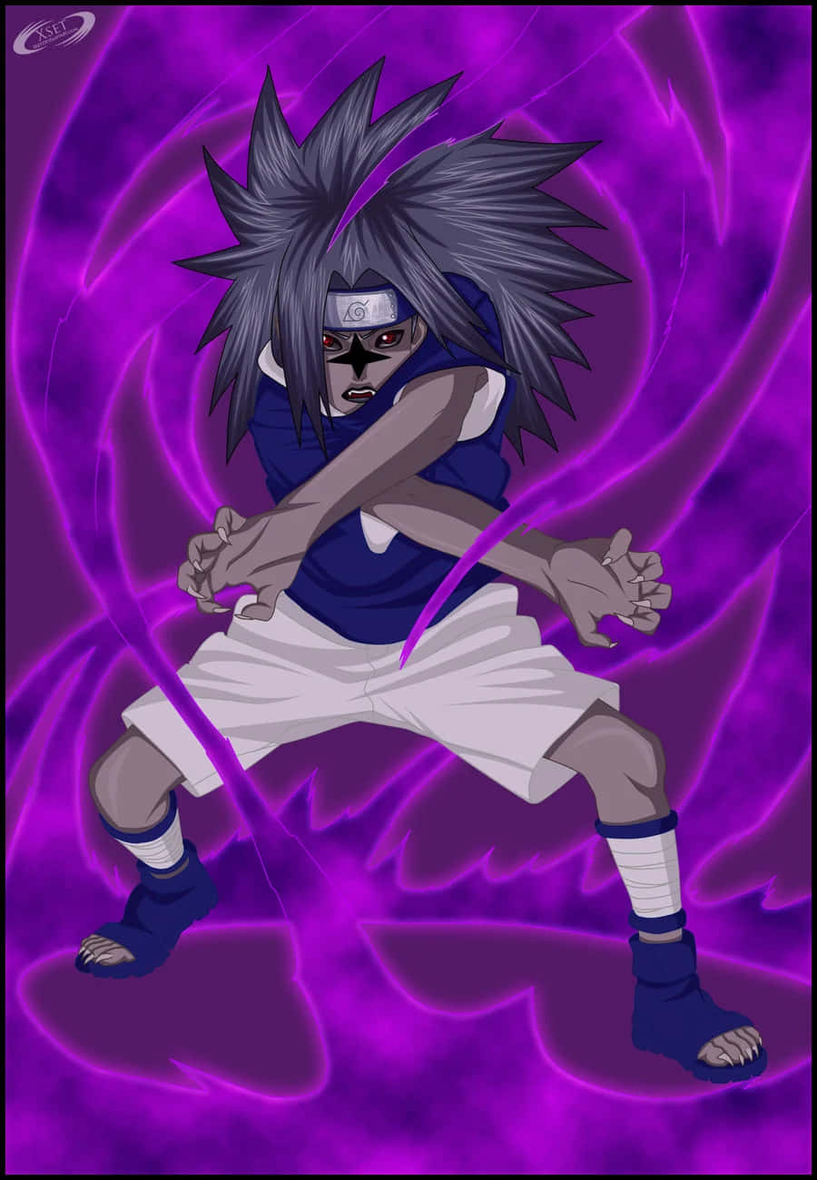 Sasuke Uchiha desatando el poder de la Marca Maldita Fondos de pantalla