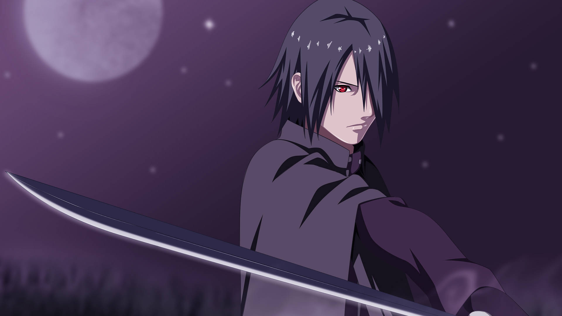 Fondo de pantalla de la espada afilada de Sasuke usada con Chidori.