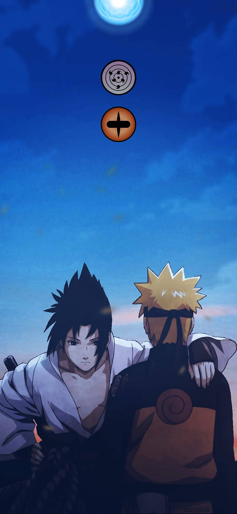 Sasuke y Naruto para Teléfono Fondos de pantalla