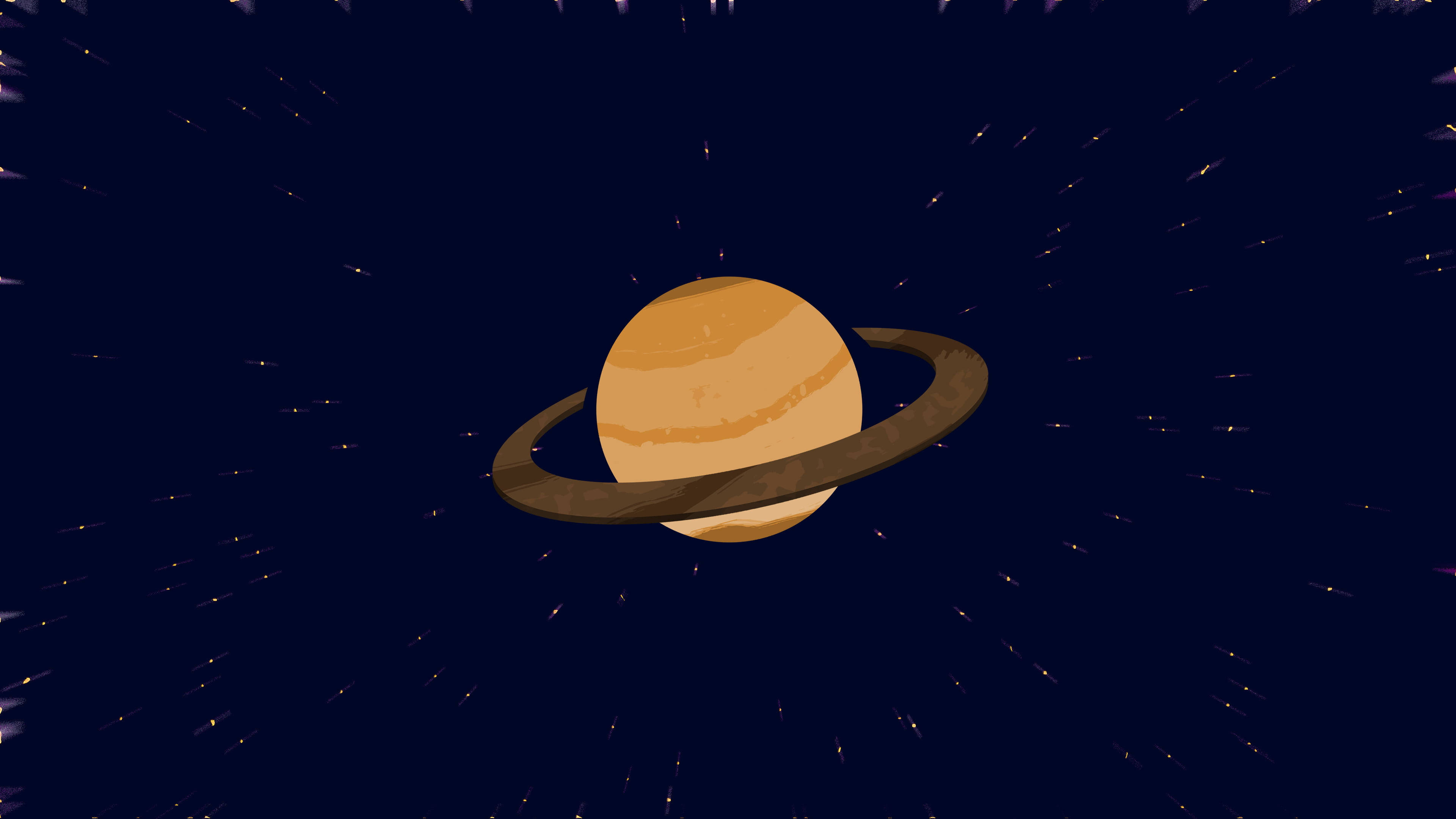 Saturno caricatura 4K Fondos de pantalla