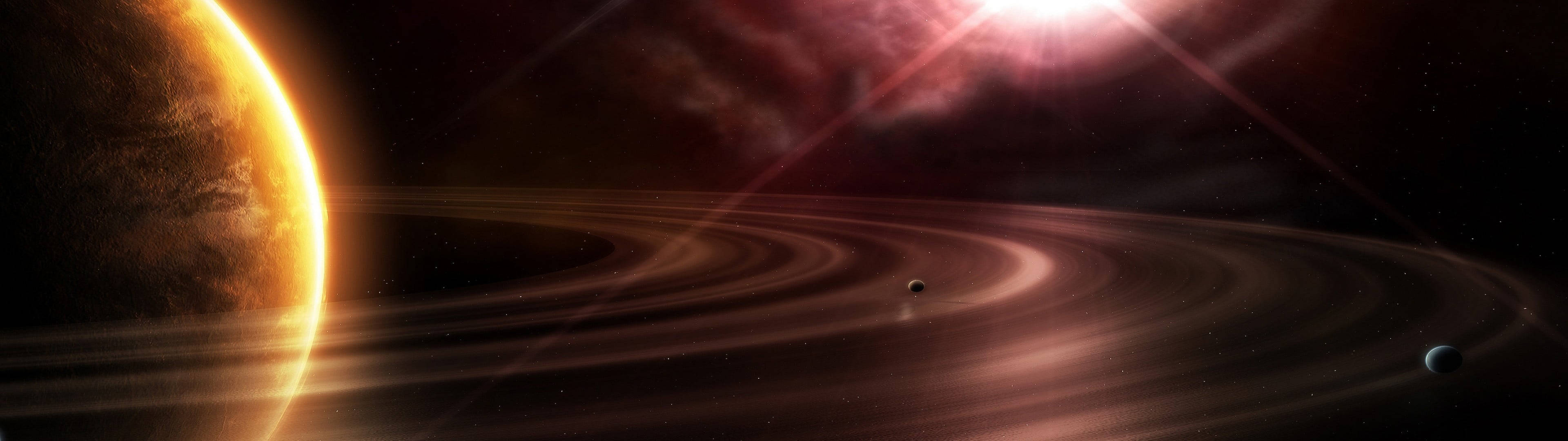 Saturno gigante 4K Fondos de pantalla