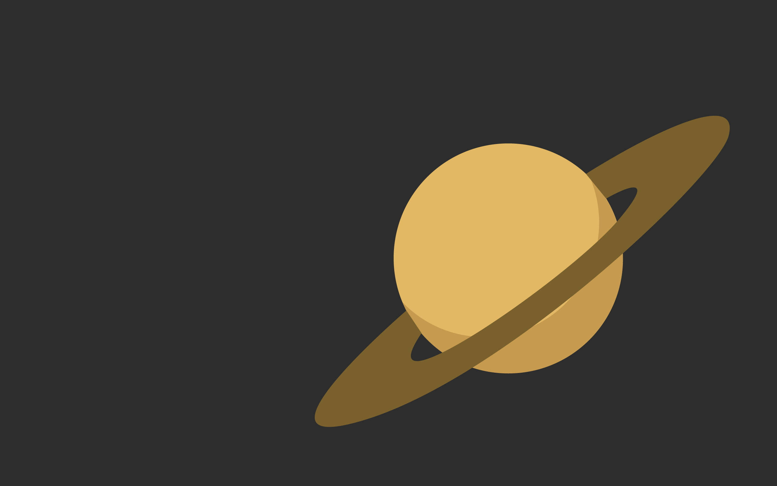 Saturno minimalista 4K Fondos de pantalla