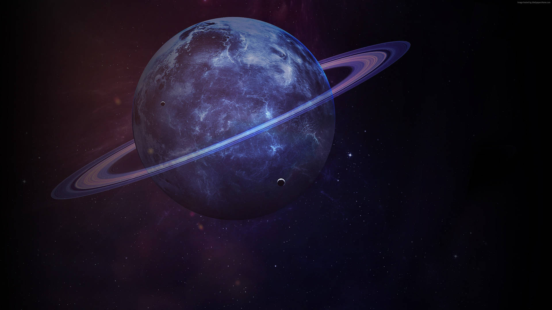 Saturno Púrpura Oscuro 4K