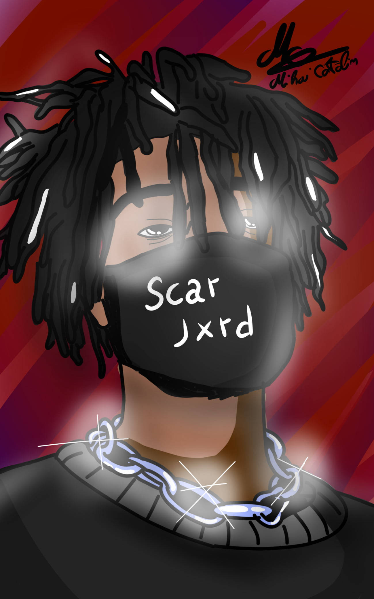 Scarlxrd Arte Fan Rojo Fondos de pantalla