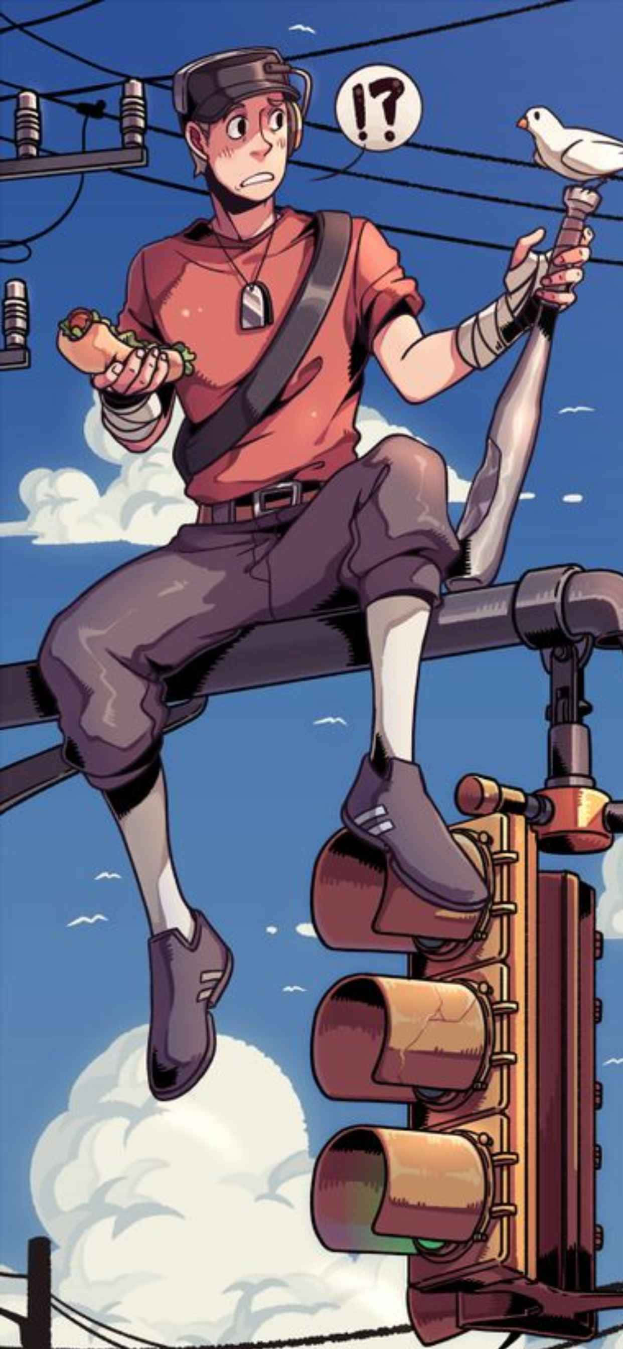 Scout Animado en el Semáforo para iPhone XS Max de Team Fortress 2 Fondos de pantalla