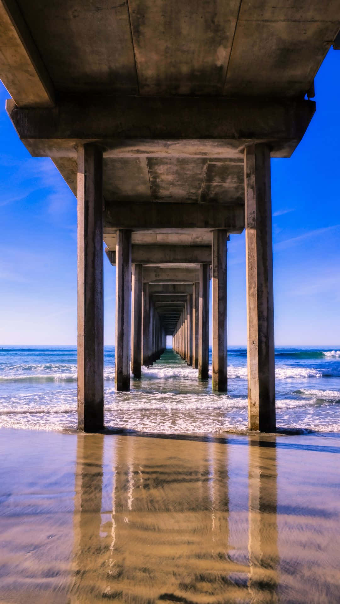 Scripps Pier en San Diego para iPhone Fondos de pantalla