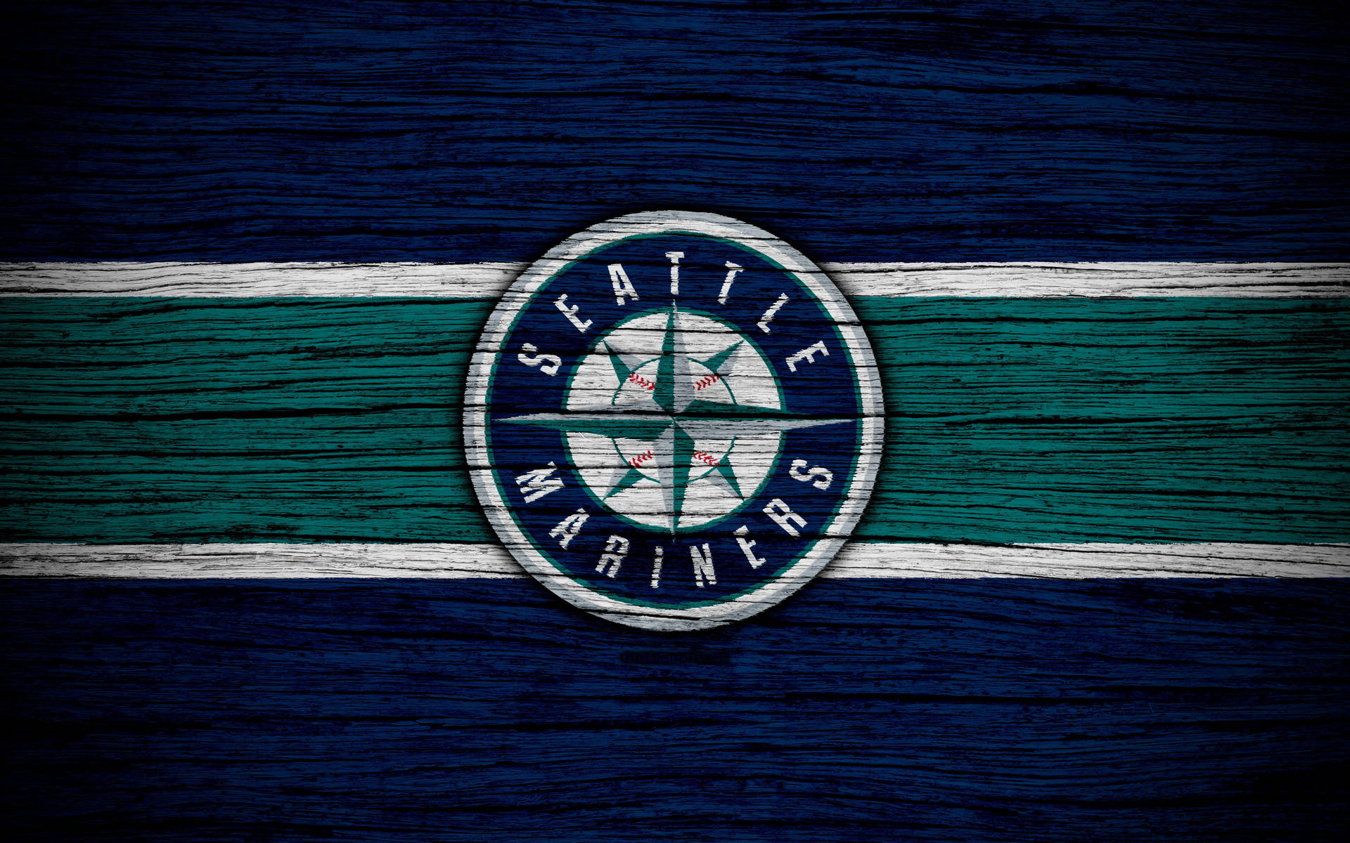 Seattle Mariners con Patrón de Madera Fondos de pantalla