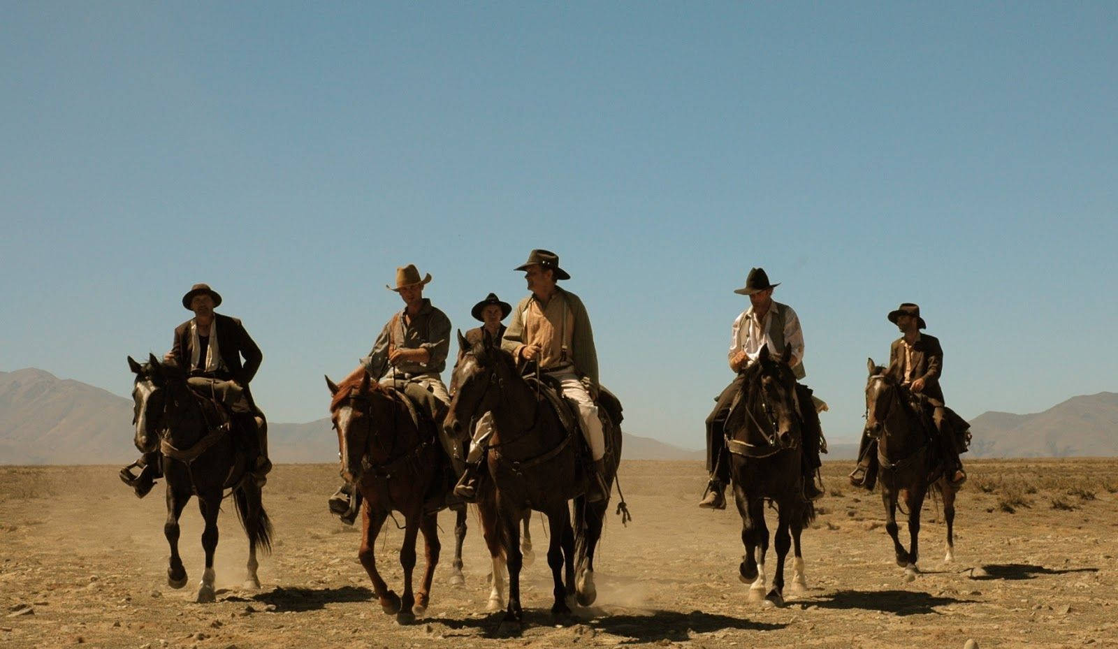 Seis vaqueros del oeste campestre Fondos de pantalla