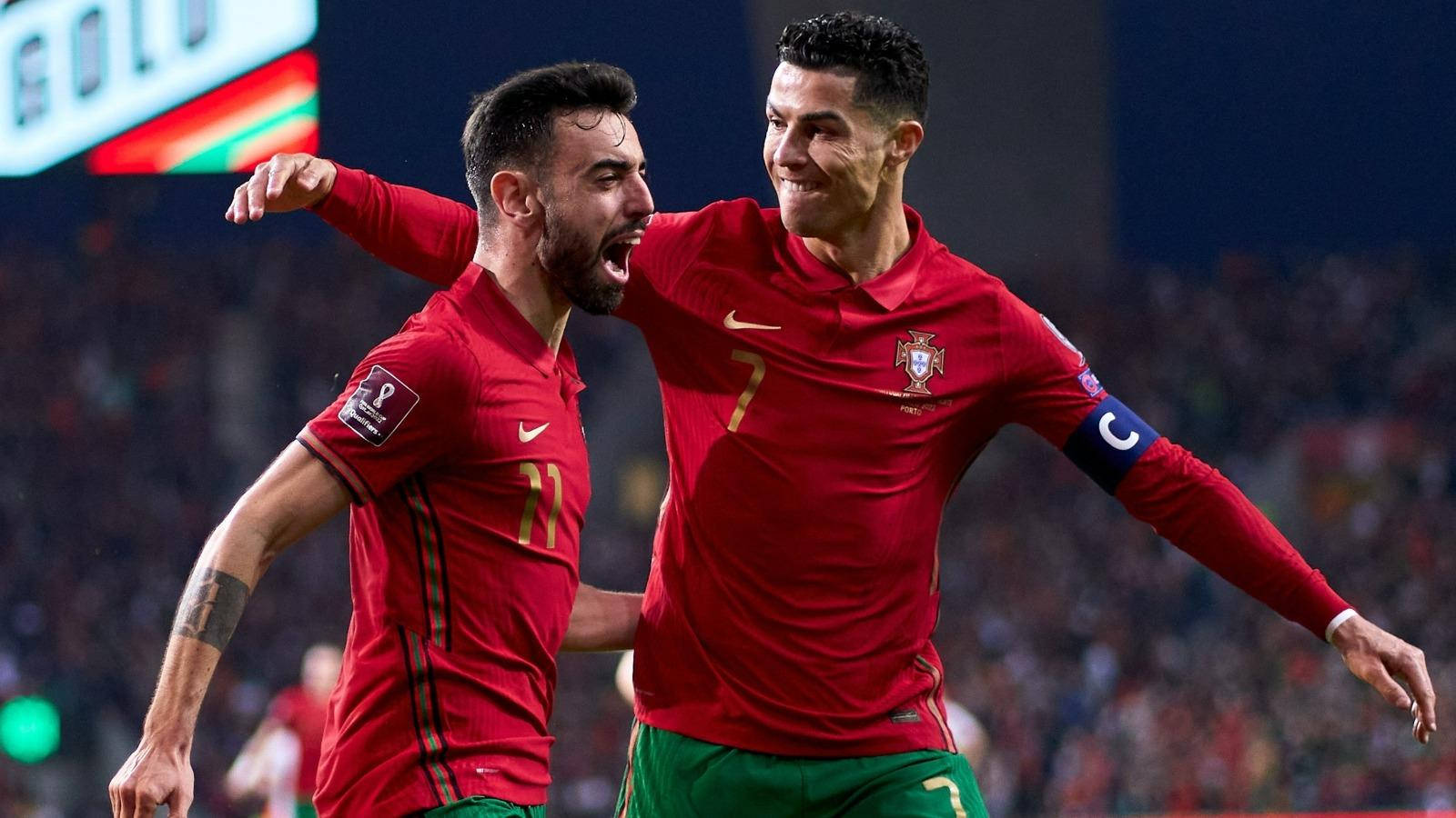 Selección de Fútbol de Portugal Cristiano y Bruno Fondos de pantalla