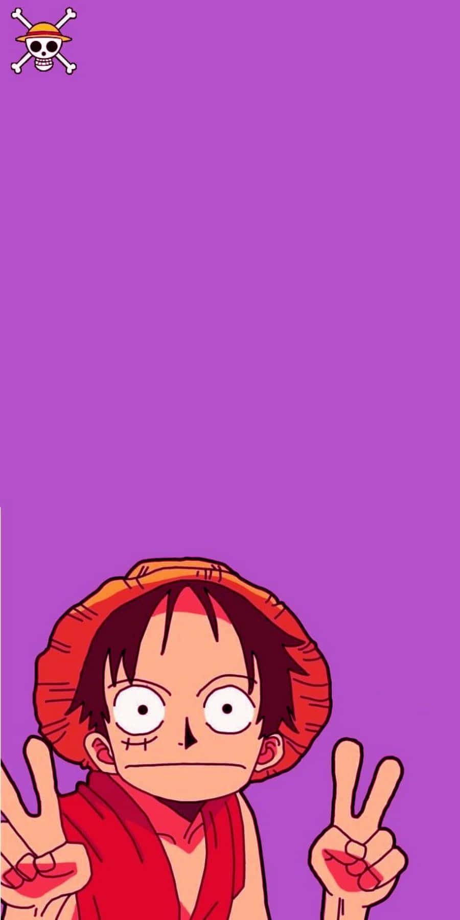 Seña de Paz de Luffy de One Piece para Teléfono Fondos de pantalla