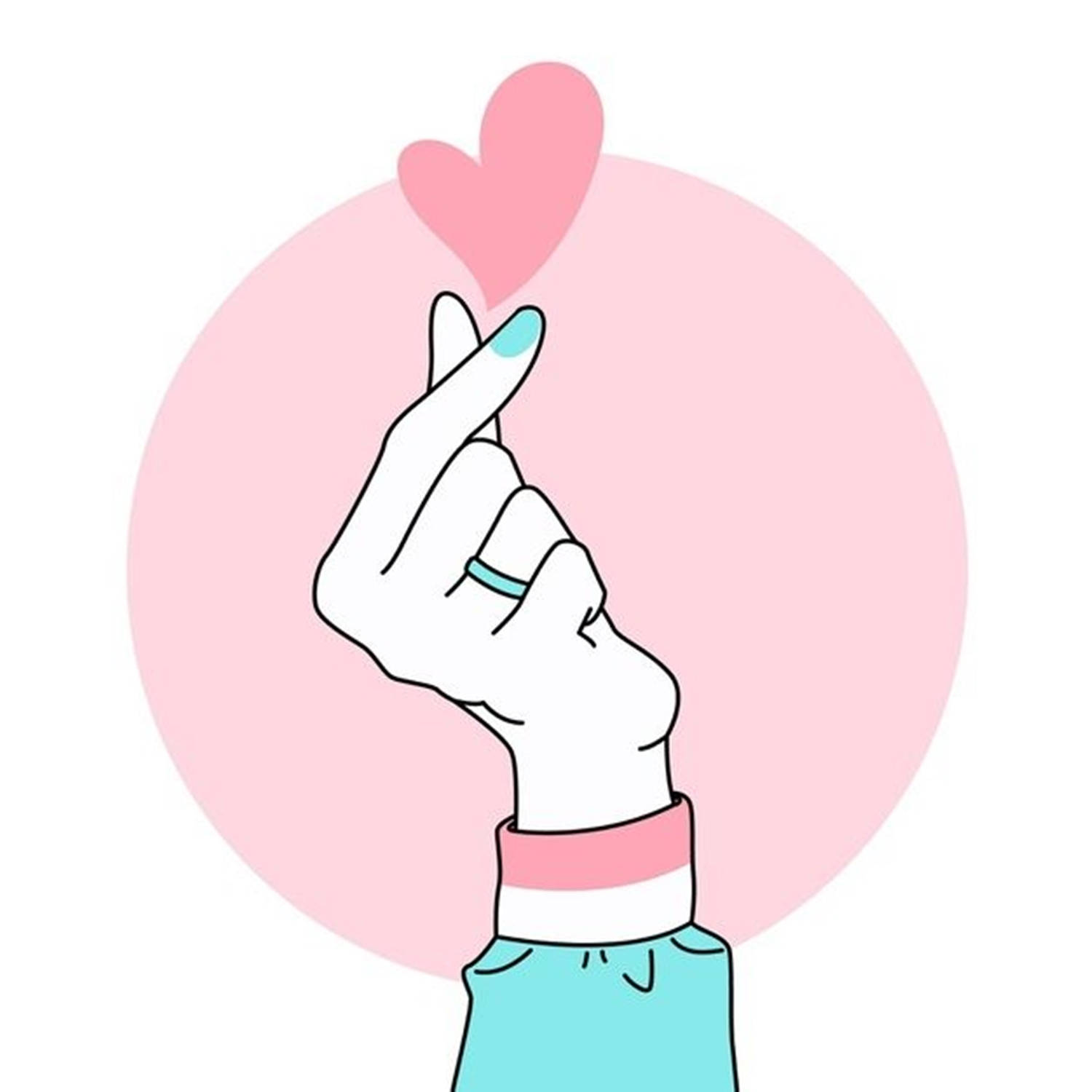 Señal de corazón con los dedos coreano Fondos de pantalla