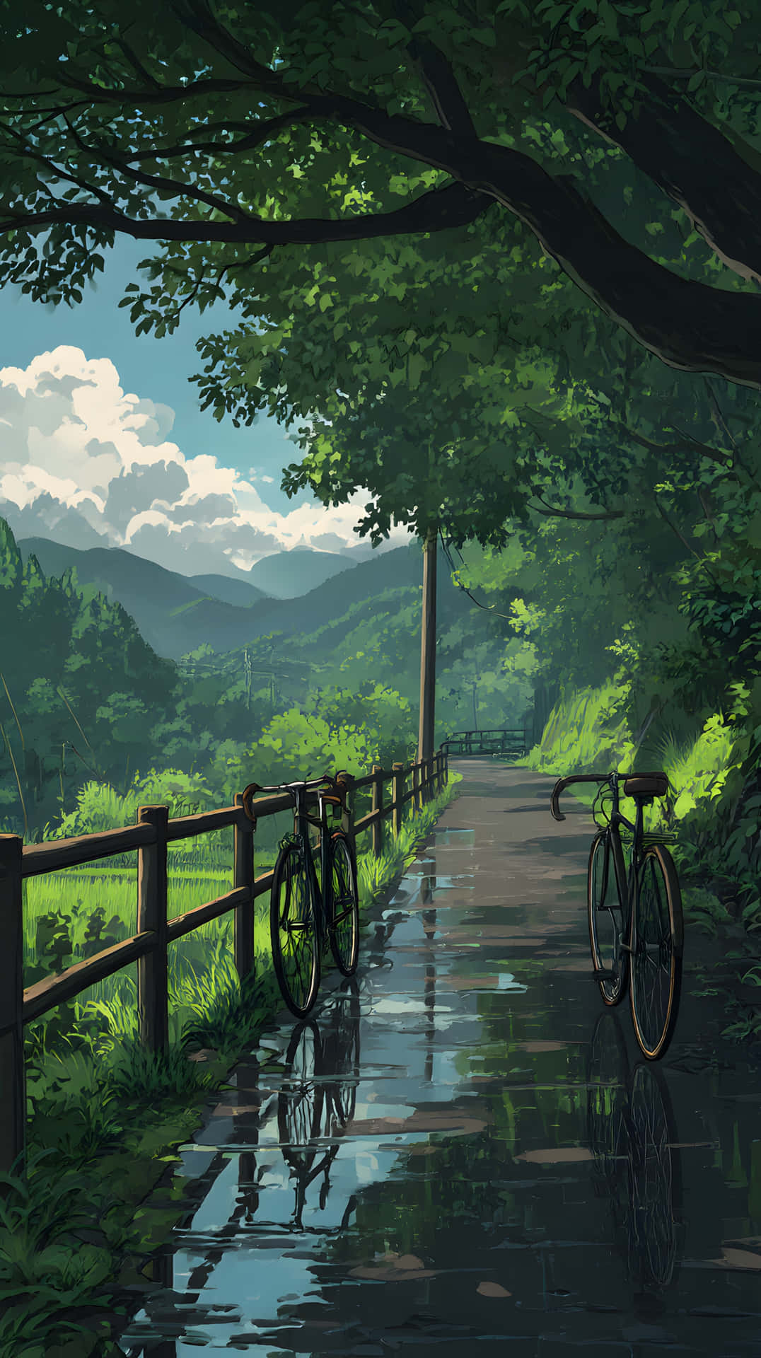 Lluvioso, Lluvia, Sendero, Bosque, Sereno, Serenidad, Estético, Natural, Fondo de bosque, Estética verde bosque, Móvil, Android — Bosque Fondos de pantalla