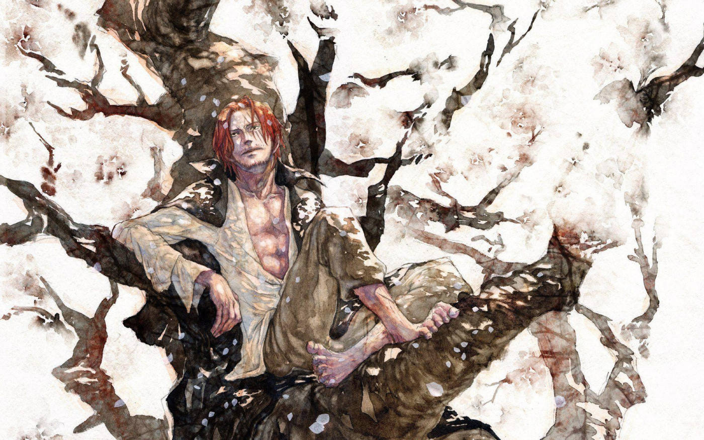 Sentado en un Árbol Shanks One Piece Fondos de pantalla