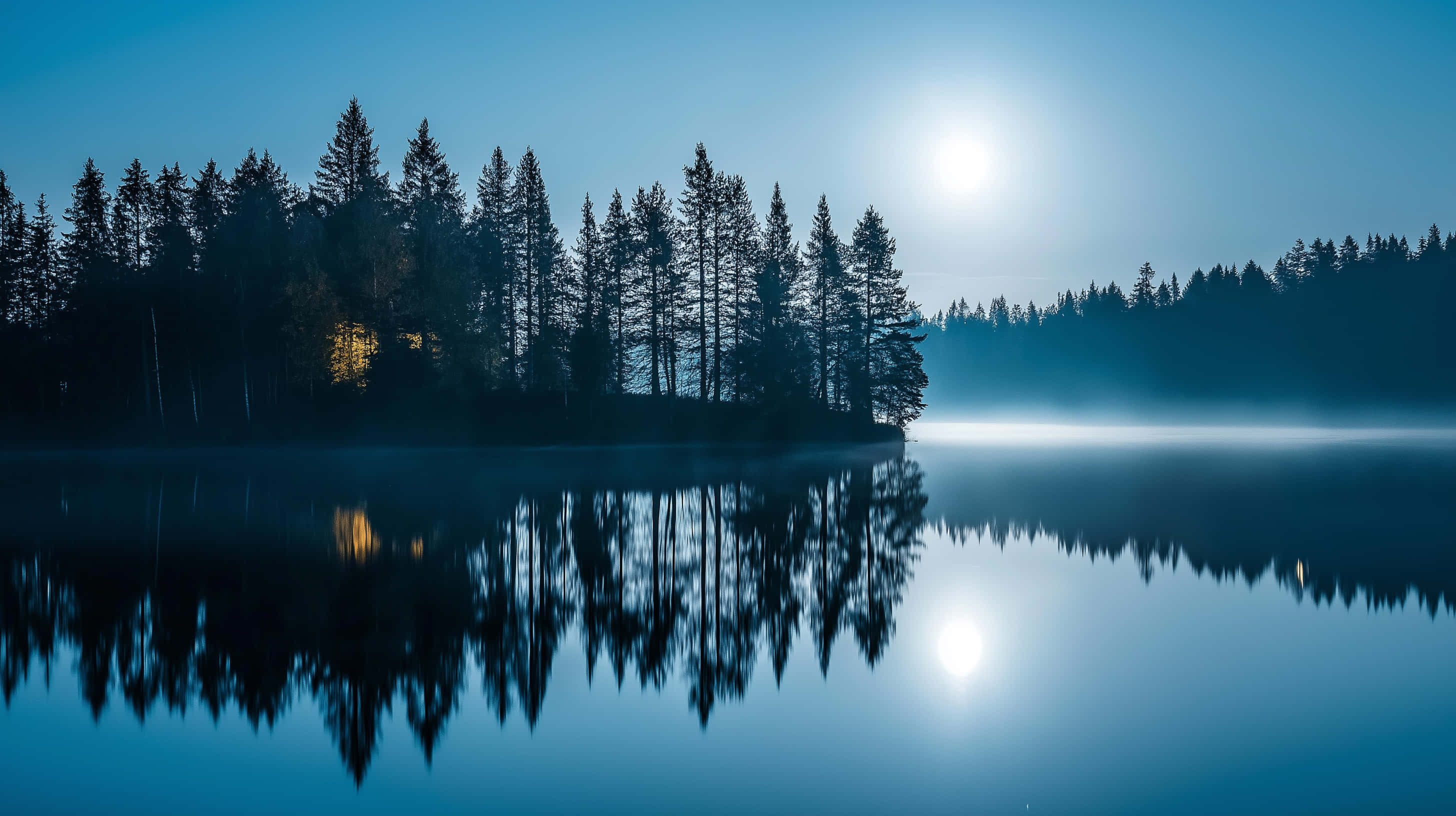 Serenidad del Lago a la Luz de la Luna Fondos de pantalla