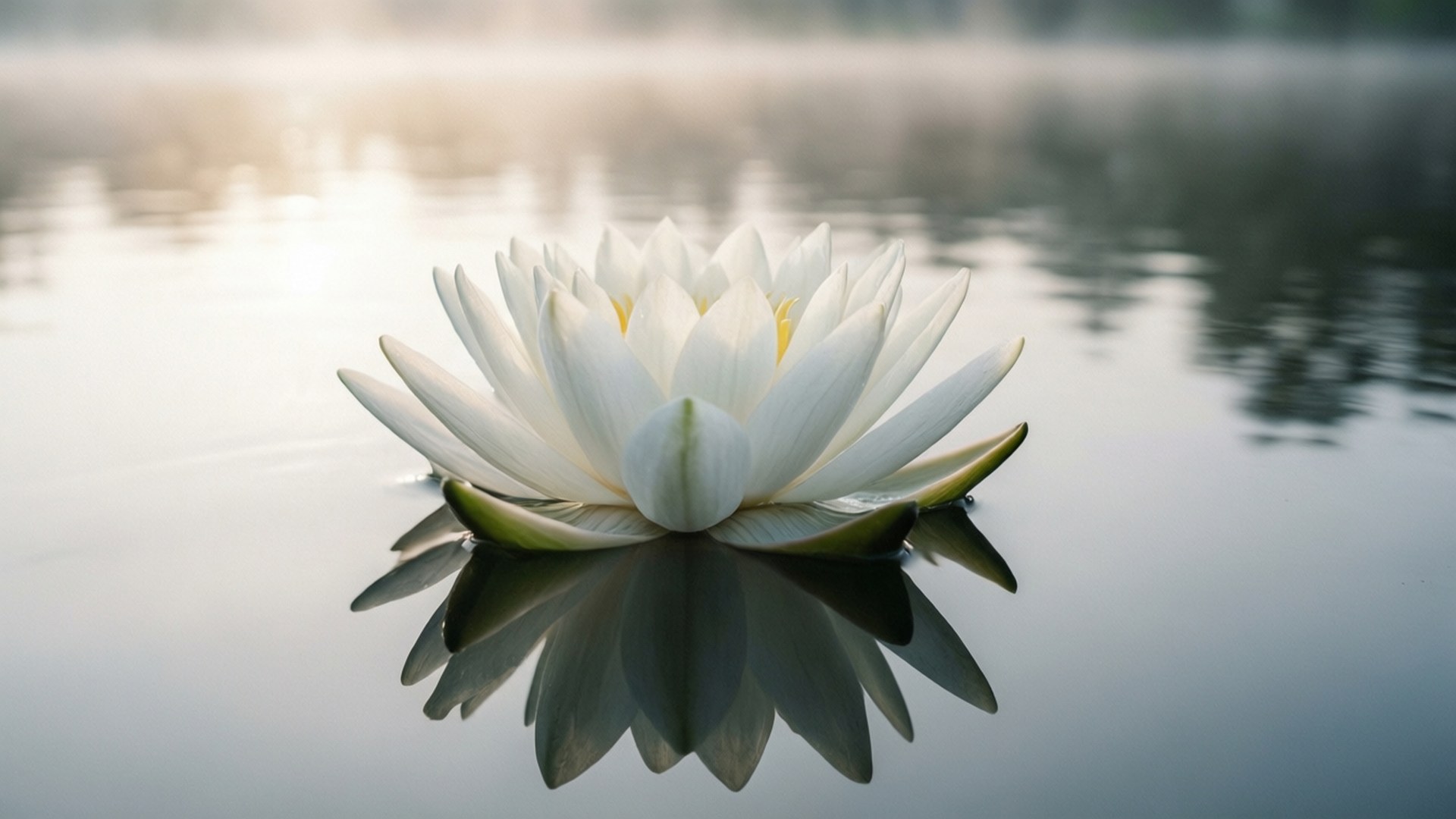Serenidad del Loto Blanco Fondos de pantalla