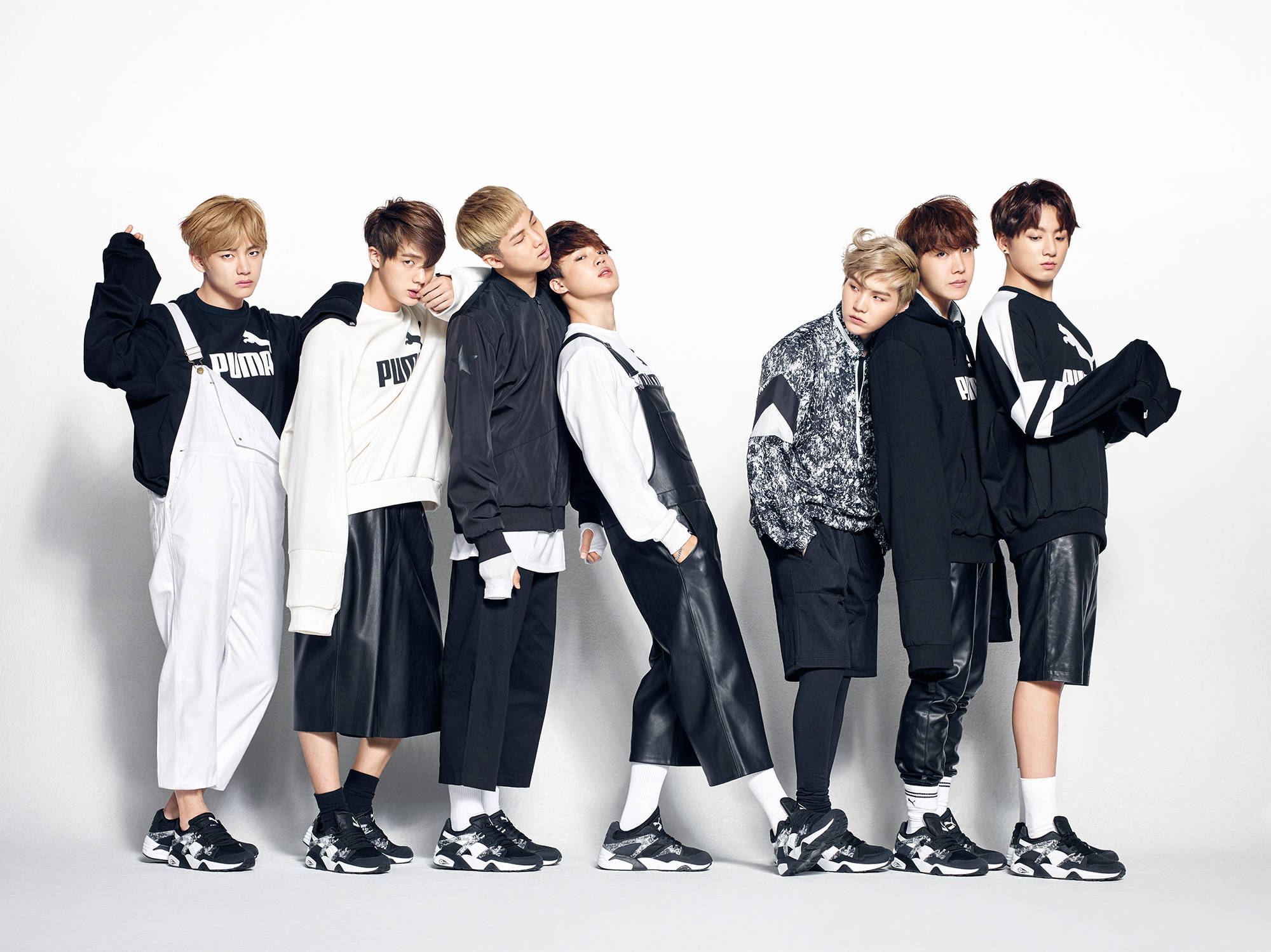 Sesión de fotos estética de BTS con Puma Fondos de pantalla