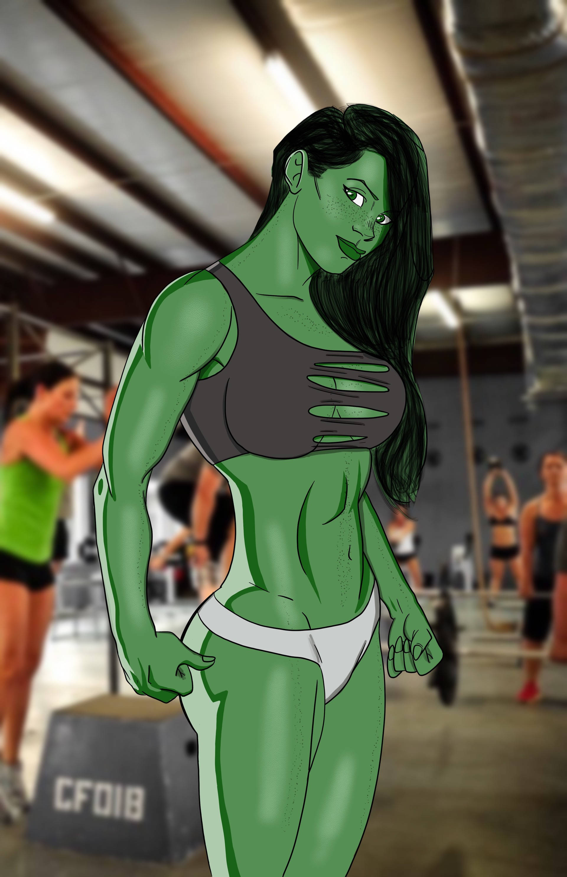 She Hulk en el gimnasio Fondos de pantalla