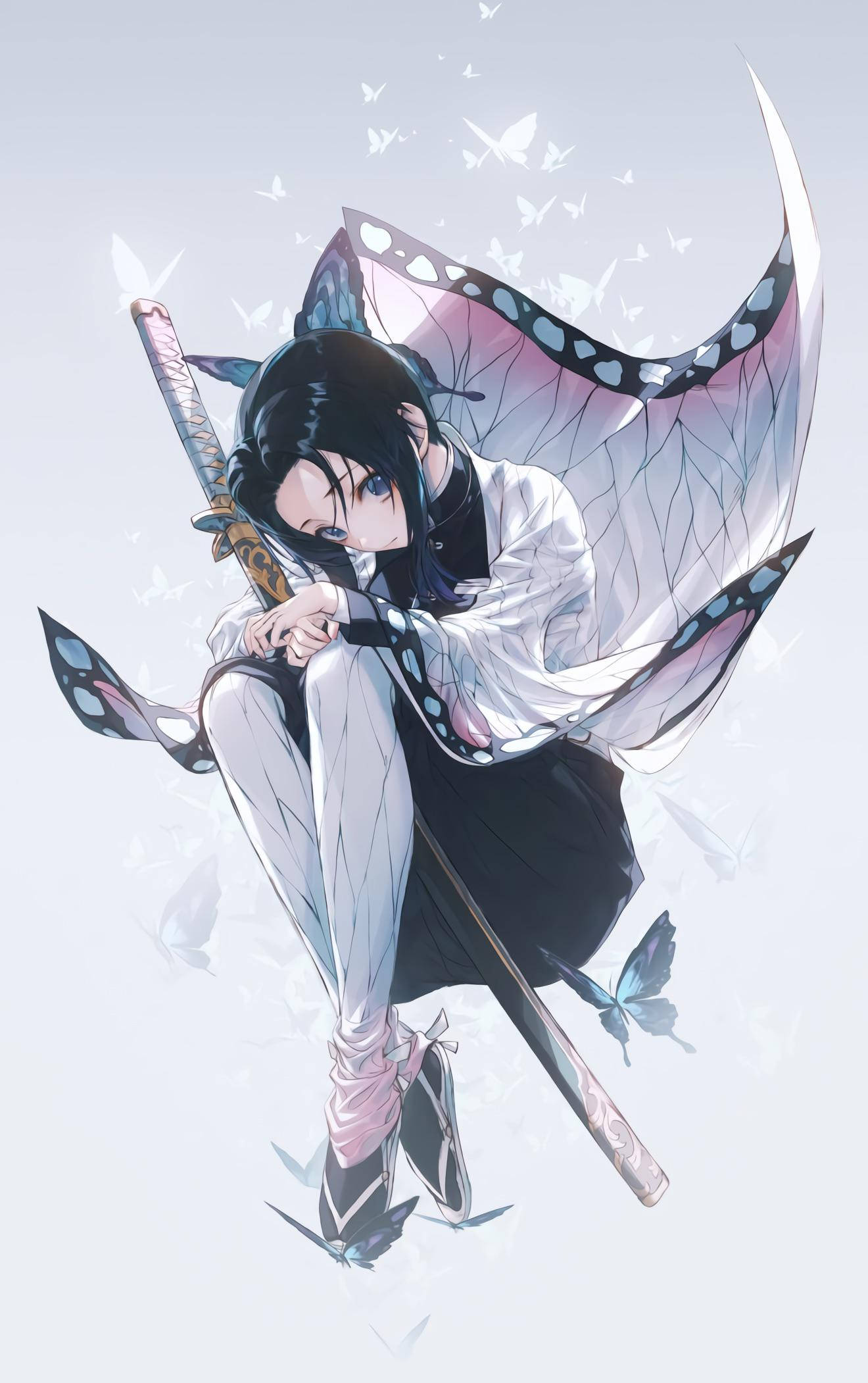 Shinobu Kocho, una cazadora de demonios que protege la Mansión Glicinia Fondos de pantalla